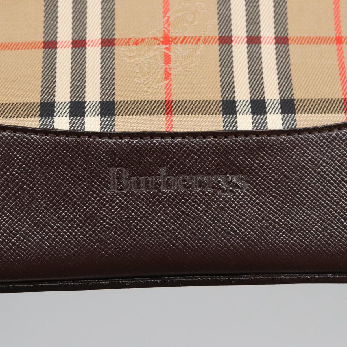 Burberry Nova Check Beige Canvas Shoulder Bag (Pre-Owned) Size ONE SIZE - 14 Thumbnail