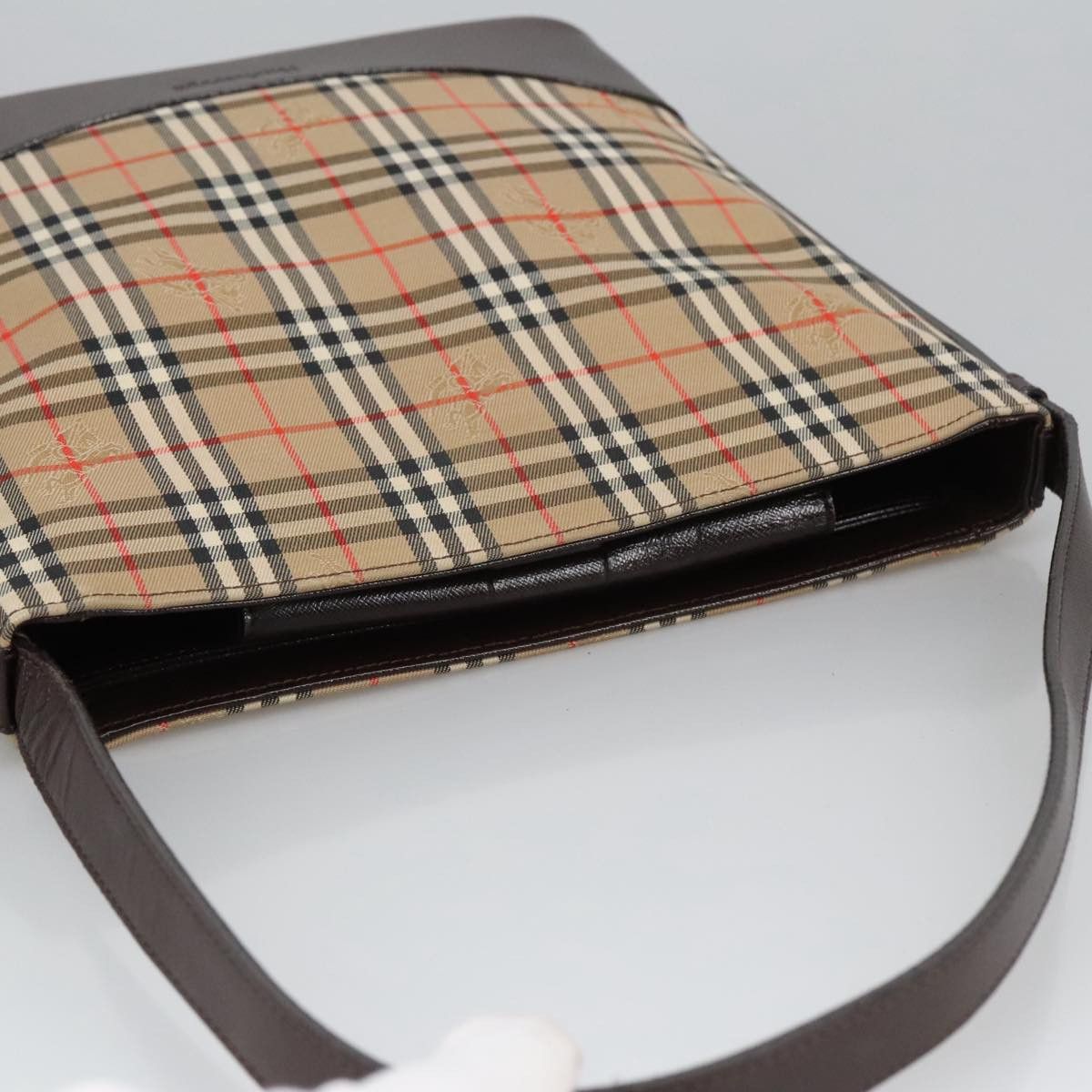Burberry Nova Check Beige Canvas Shoulder Bag (Pre-Owned) Size ONE SIZE - 6 Thumbnail