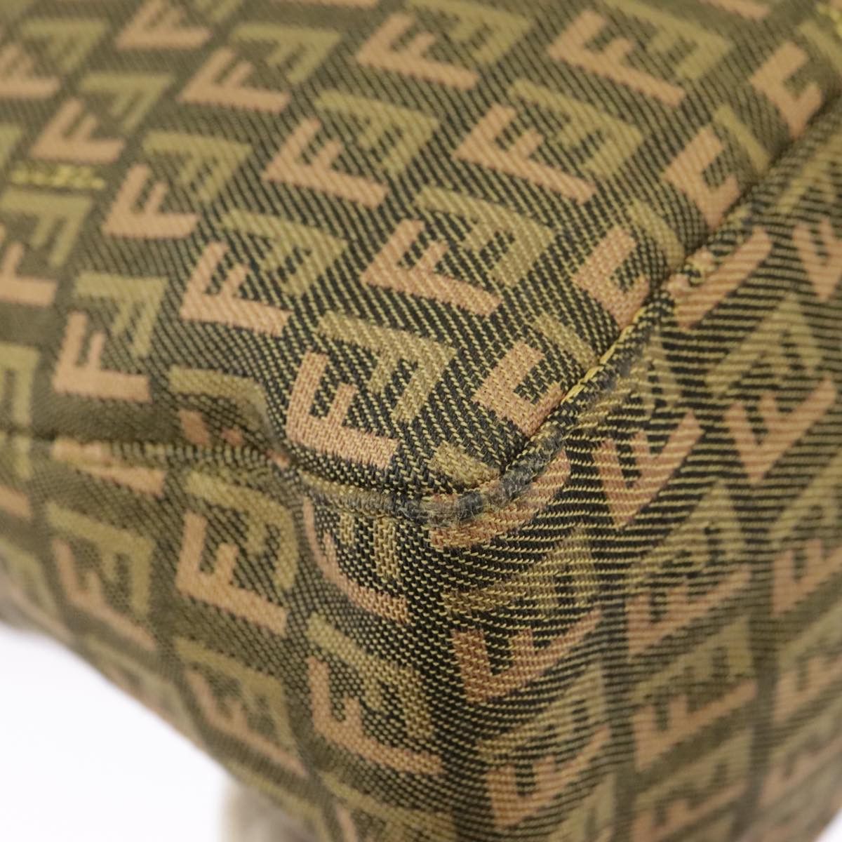 Fendi Zucchino Khaki Canvas Handbag (Pre-Owned) Size ONE SIZE - 11 Thumbnail