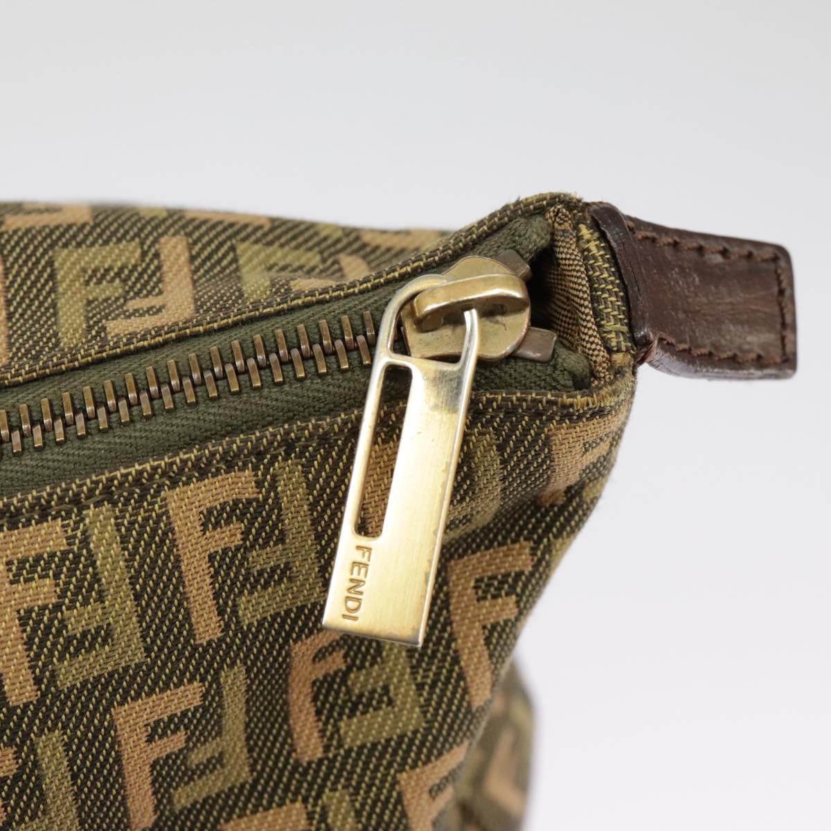 Fendi Zucchino Khaki Canvas Handbag (Pre-Owned) Size ONE SIZE - 14 Thumbnail