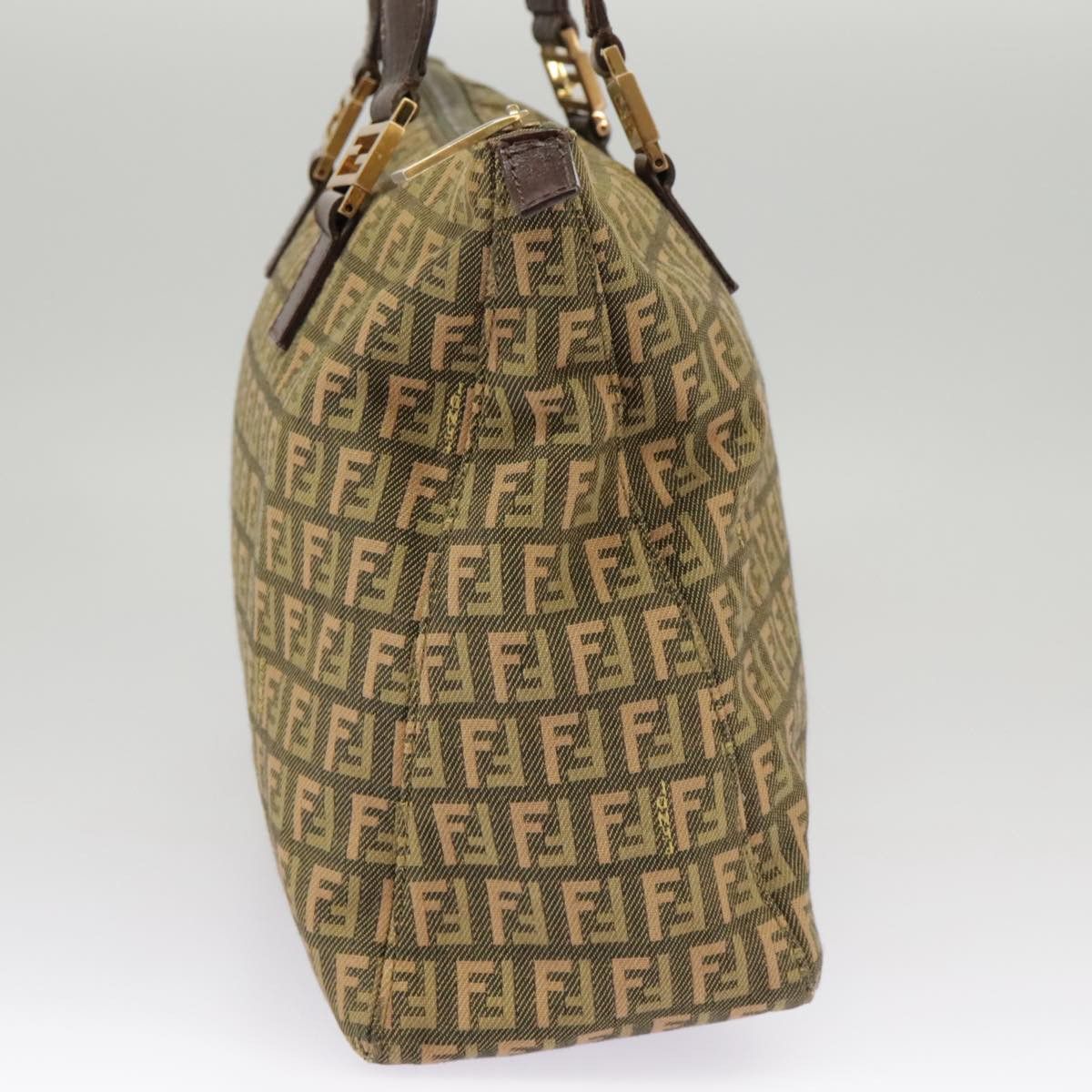 Fendi Zucchino Khaki Canvas Handbag (Pre-Owned) Size ONE SIZE - 4 Thumbnail