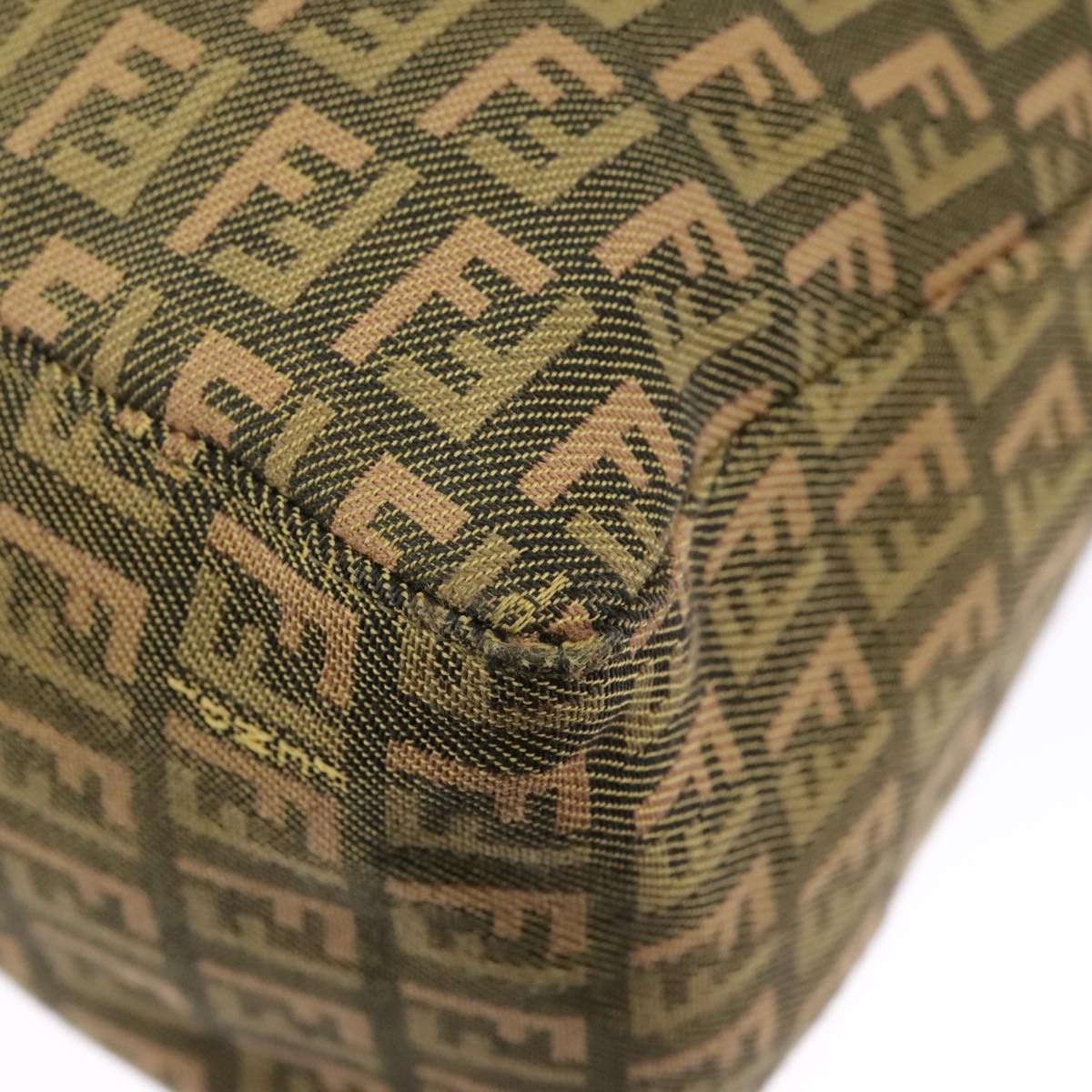 Fendi Zucchino Khaki Canvas Handbag (Pre-Owned) Size ONE SIZE - 12 Thumbnail