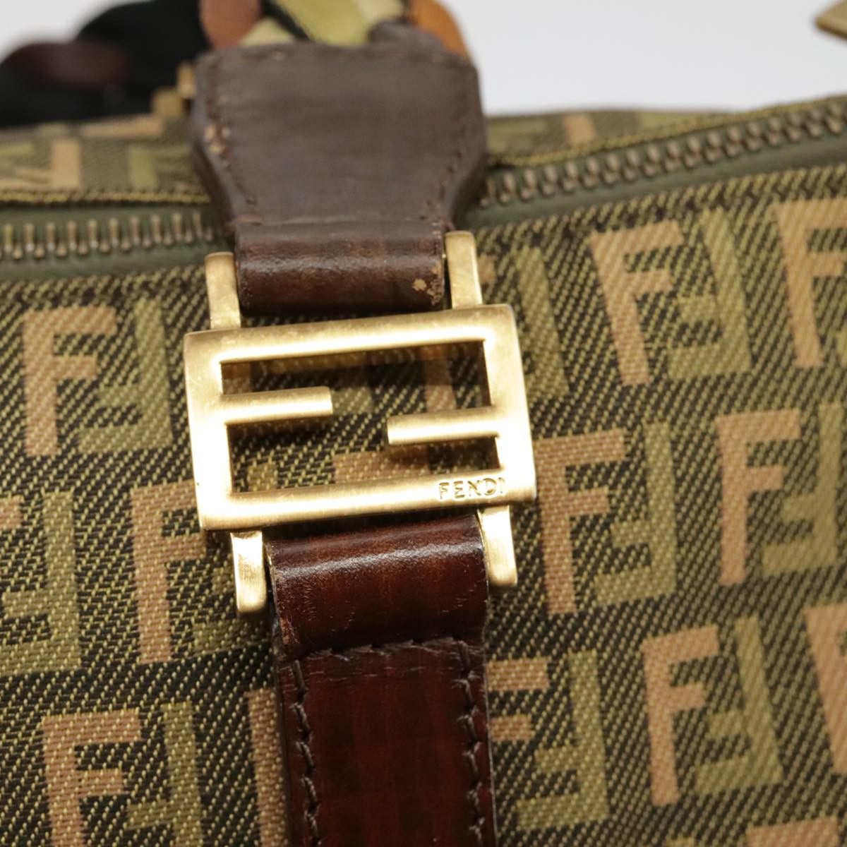 Fendi Zucchino Khaki Canvas Handbag (Pre-Owned) Size ONE SIZE - 13 Thumbnail