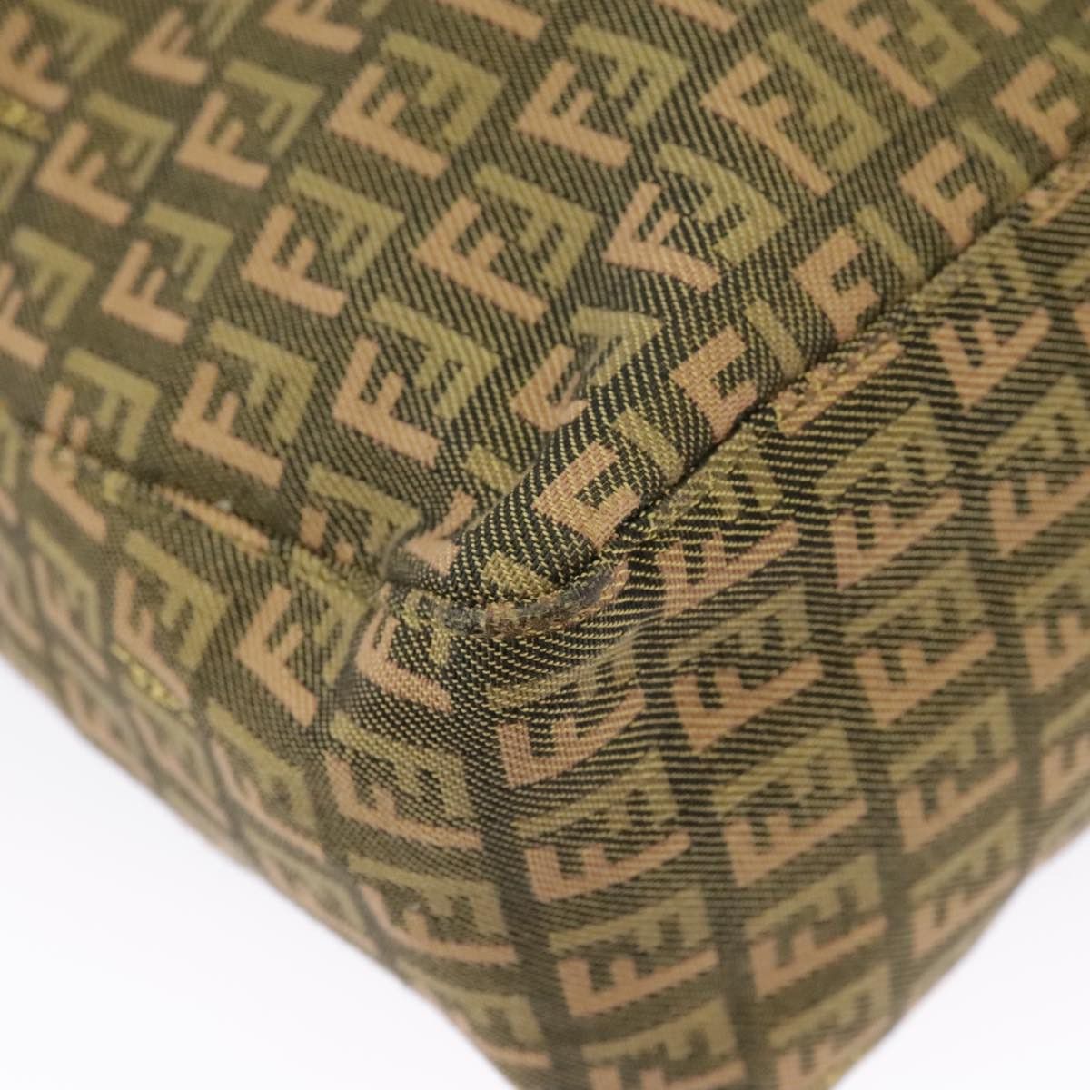 Fendi Zucchino Khaki Canvas Handbag (Pre-Owned) Size ONE SIZE - 9 Thumbnail
