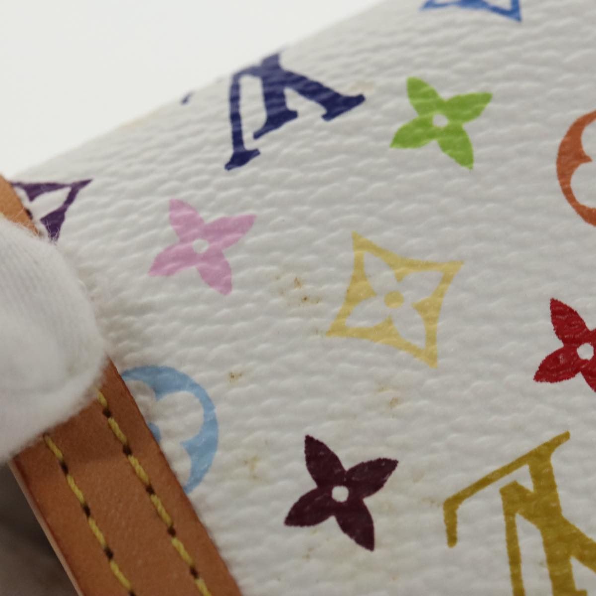 Louis Vuitton Porte Monnaie Plat White Canvas Wallet (Pre-Owned) Size ONE SIZE - 13 Thumbnail