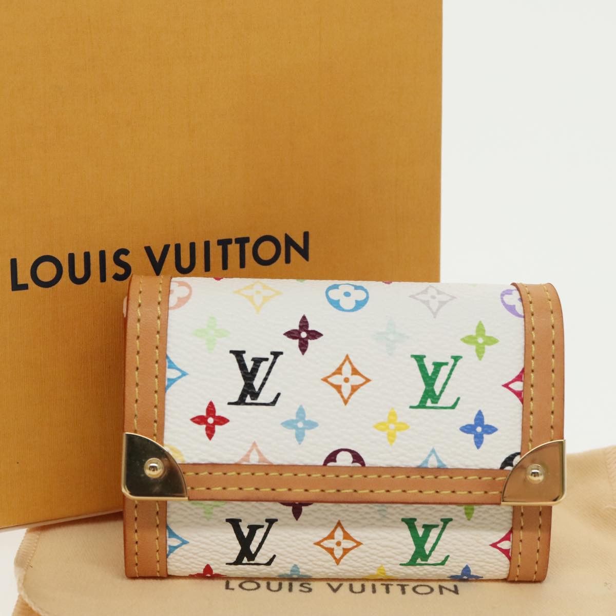 Louis Vuitton Porte Monnaie Plat White Canvas Wallet (Pre-Owned) Size ONE SIZE - 20 Thumbnail