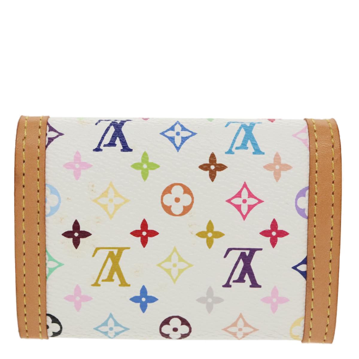 Louis Vuitton Porte Monnaie Plat White Canvas Wallet (Pre-Owned) Size ONE SIZE - 2 Thumbnail