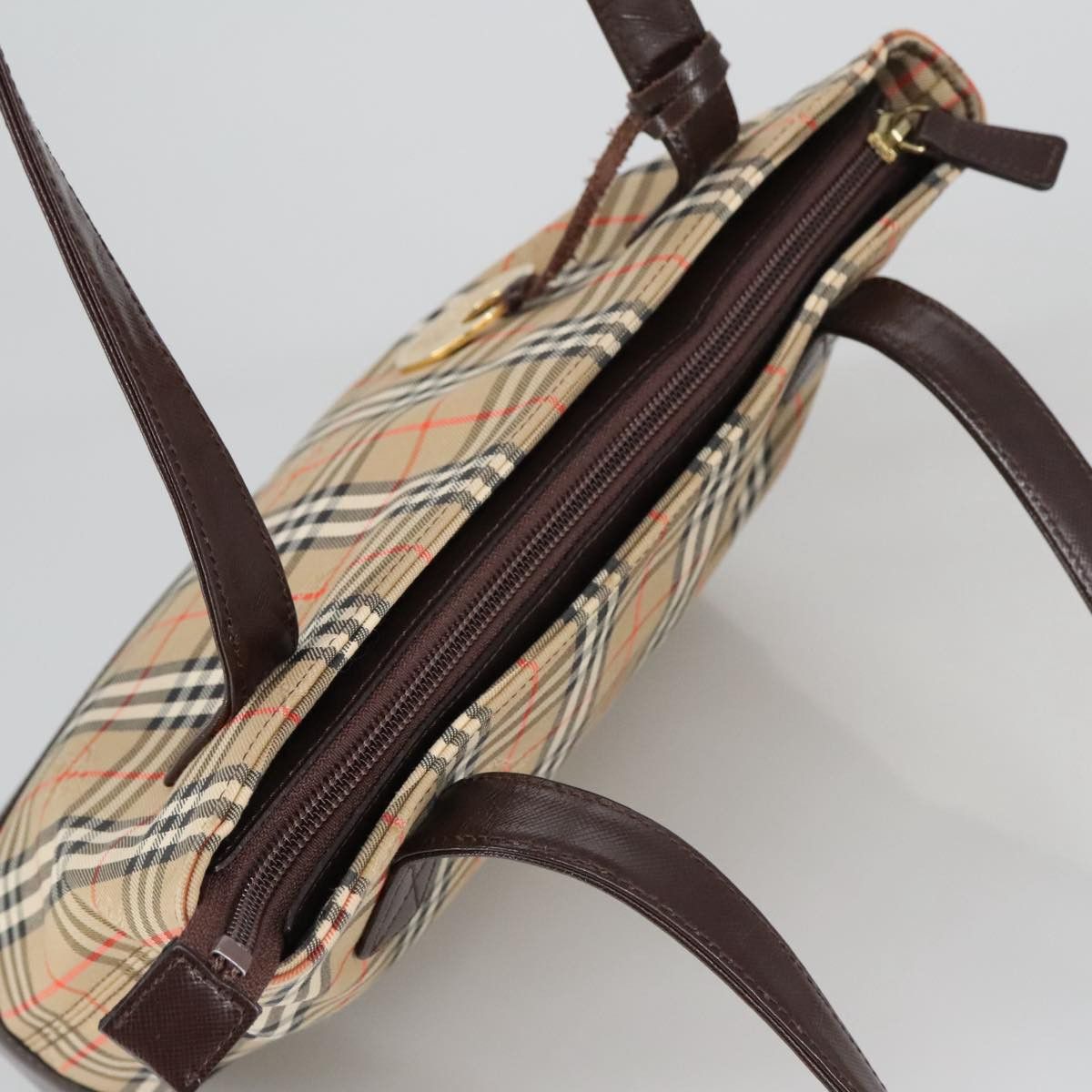 Burberry Nova Check Beige Canvas Handbag (Pre-Owned) Size ONE SIZE - 16 Thumbnail