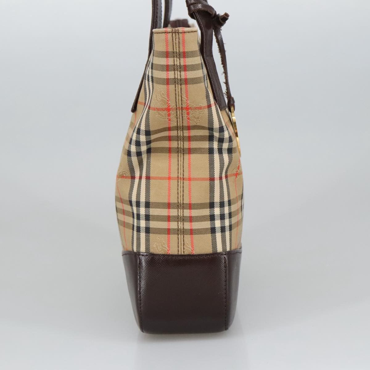 Burberry Nova Check Beige Canvas Handbag (Pre-Owned) Size ONE SIZE - 3 Thumbnail