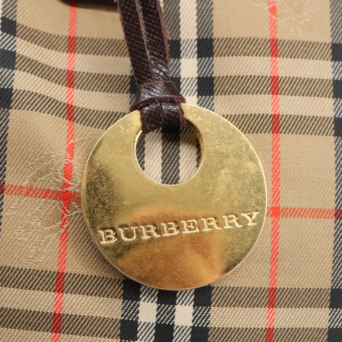 Burberry Nova Check Beige Canvas Handbag (Pre-Owned) Size ONE SIZE - 11 Thumbnail