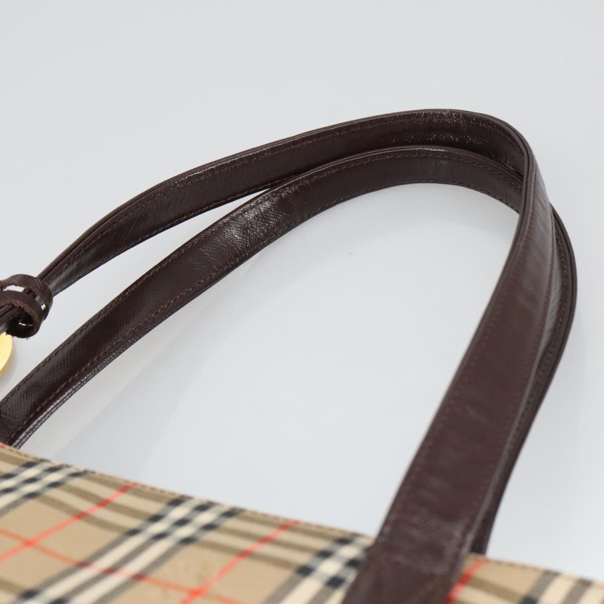 Burberry Nova Check Beige Canvas Handbag (Pre-Owned) Size ONE SIZE - 6 Thumbnail