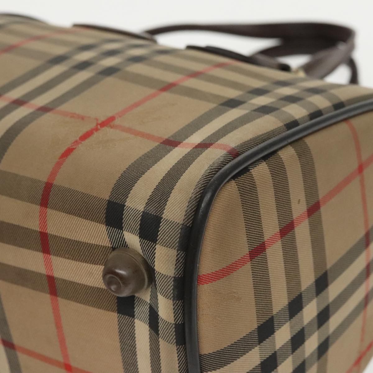 Burberry Nova Check Beige Canvas Travel Bag (Pre-Owned) Size ONE SIZE - 8 Thumbnail