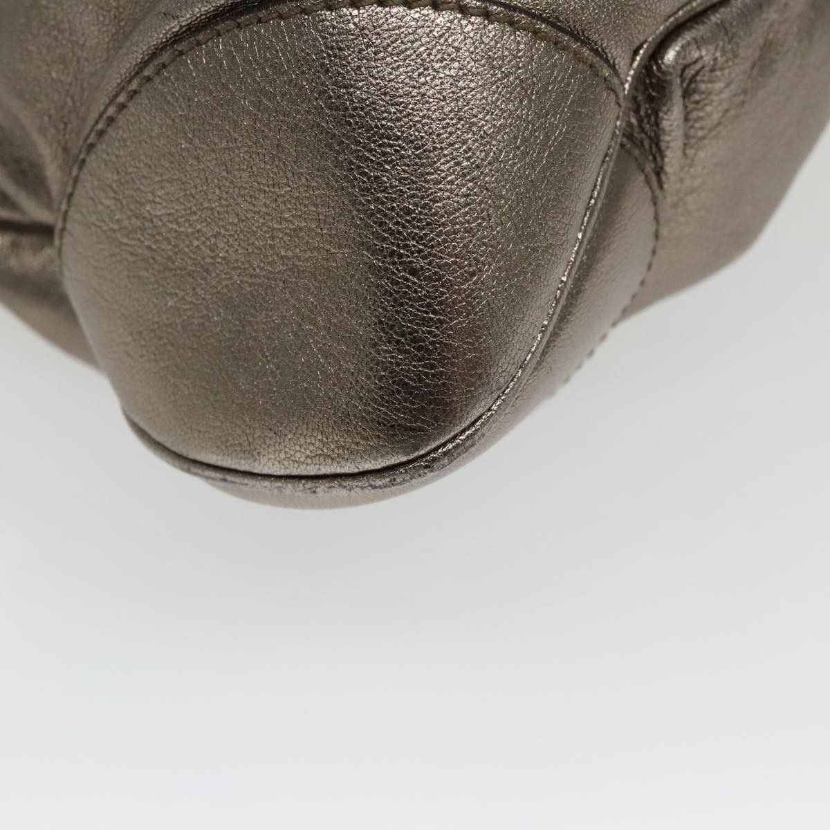 Salvatore Ferragamo Gancini Silver Leather Handbag (Pre-Owned) Size ONE SIZE - 9 Thumbnail