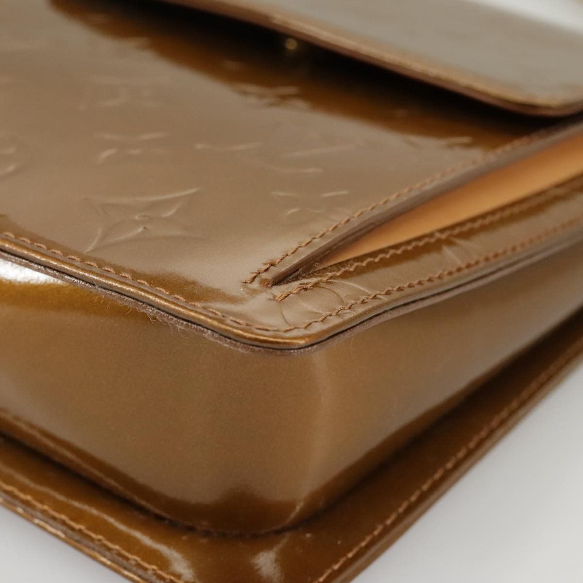 Louis Vuitton Mott Brown Patent Leather Clutch Bag (Pre-Owned) Size ONE SIZE - 9 Thumbnail