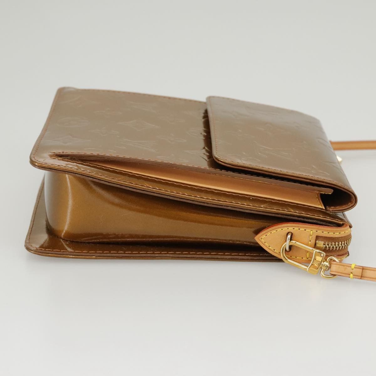 Louis Vuitton Mott Brown Patent Leather Clutch Bag (Pre-Owned) Size ONE SIZE - 4 Thumbnail