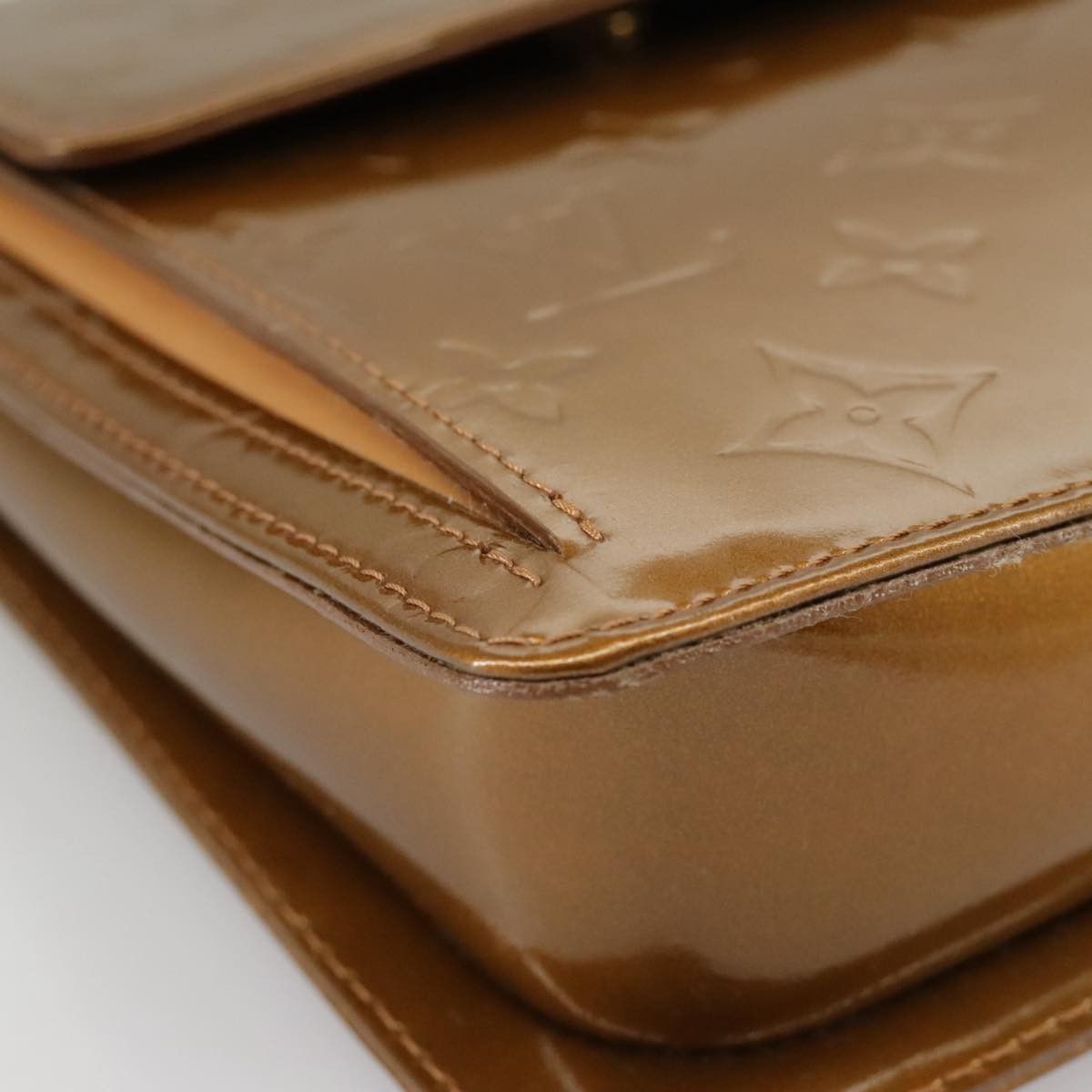 Louis Vuitton Mott Brown Patent Leather Clutch Bag (Pre-Owned) Size ONE SIZE - 6 Thumbnail