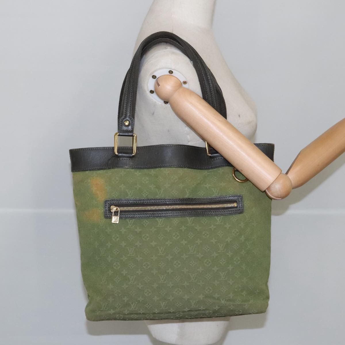 Louis Vuitton Lucille Khaki Canvas Tote Bag (Pre-Owned) Size ONE SIZE - 16 Thumbnail