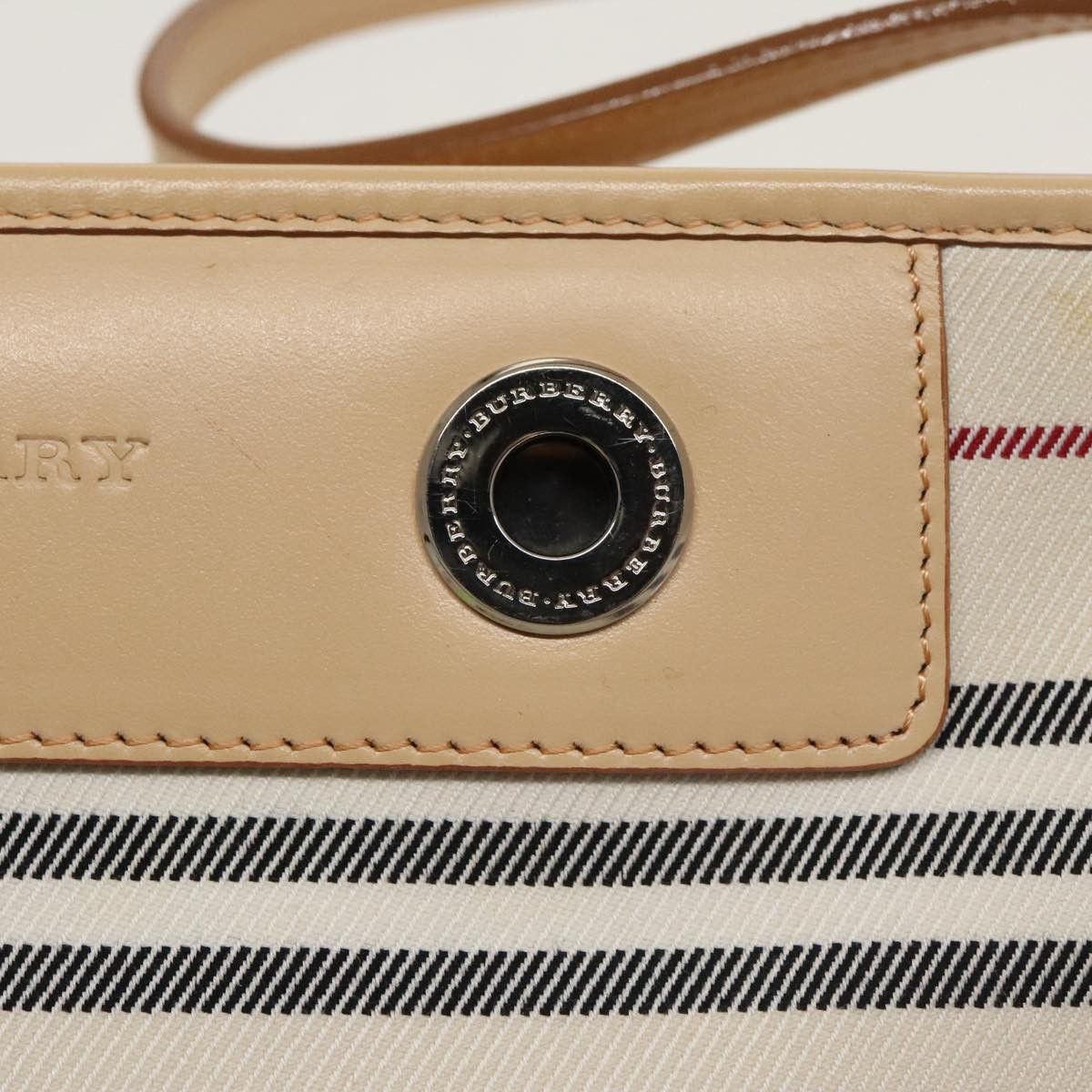 Burberry Nova Check Beige Canvas Shoulder Bag (Pre-Owned) Size ONE SIZE - 13 Thumbnail