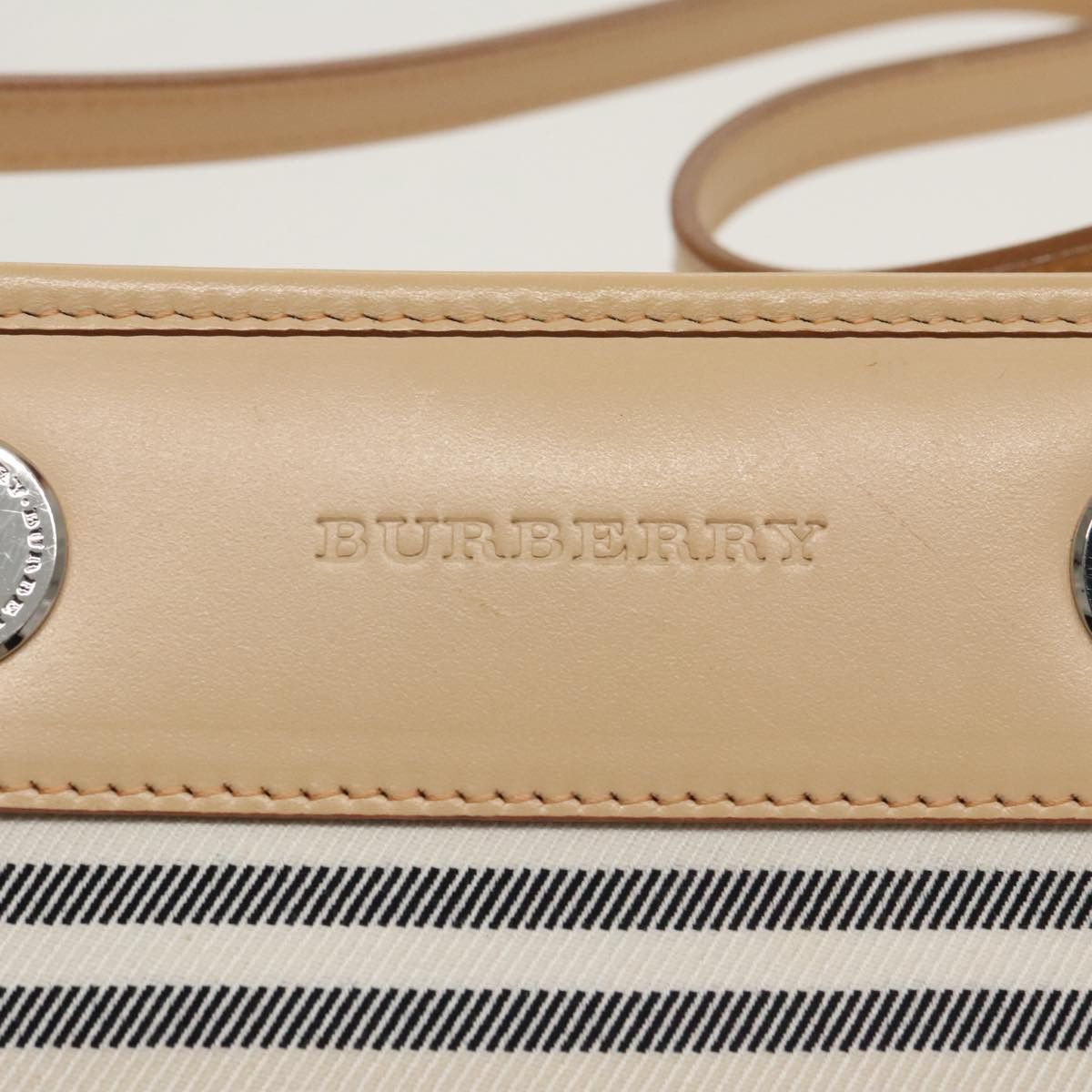 Burberry Nova Check Beige Canvas Shoulder Bag (Pre-Owned) Size ONE SIZE - 16 Thumbnail