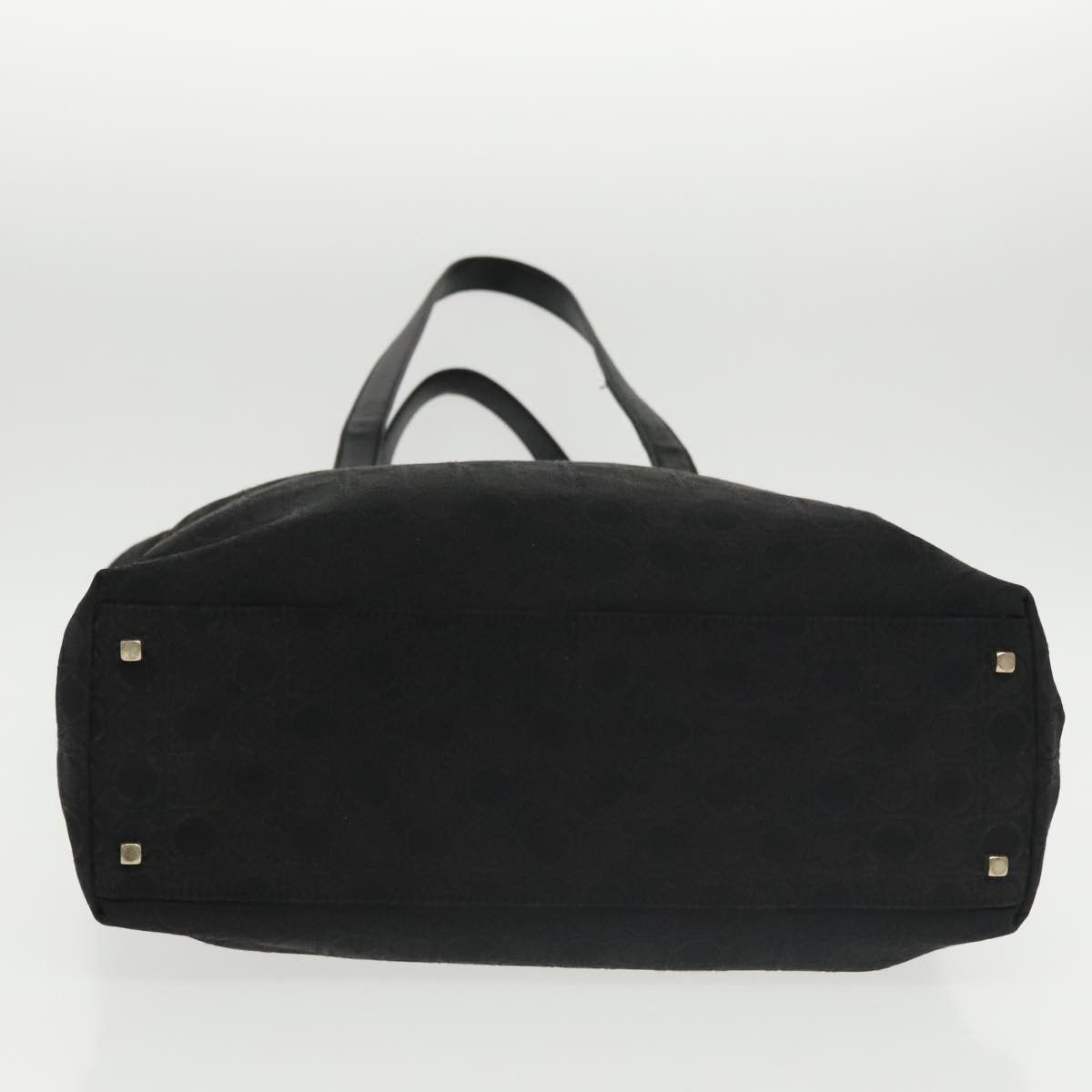 Salvatore Ferragamo Gancini Black Canvas Shoulder Bag (Pre-Owned) Size ONE SIZE - 10 Thumbnail