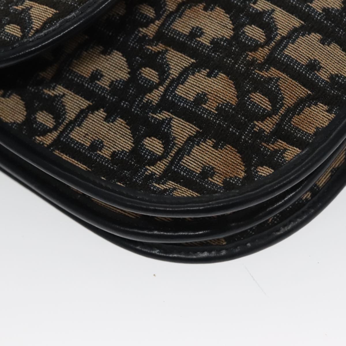 Dior Trotter Navy Canvas Shoulder Bag (Pre-Owned) Size ONE SIZE - 8 Thumbnail