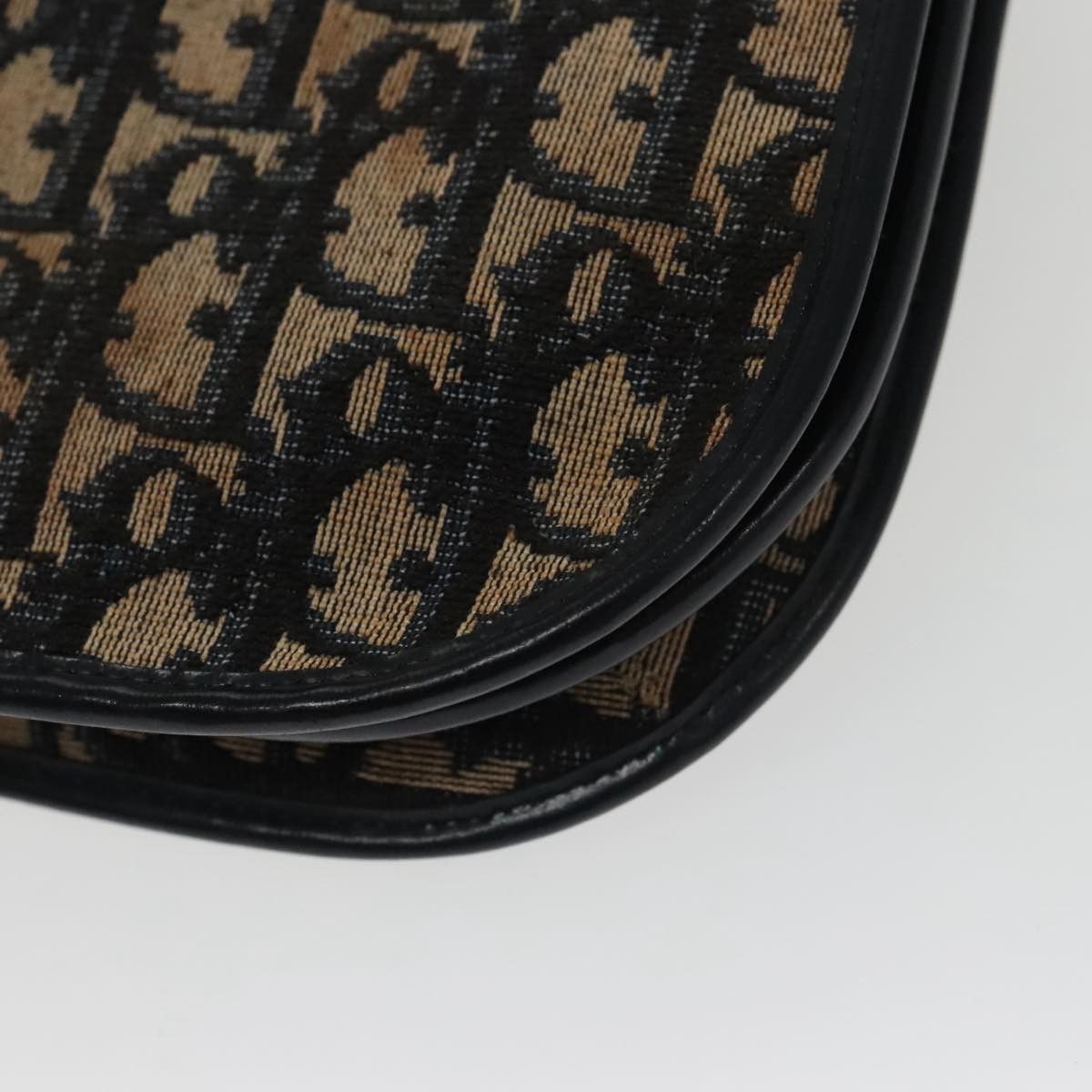 Dior Trotter Navy Canvas Shoulder Bag (Pre-Owned) Size ONE SIZE - 10 Thumbnail
