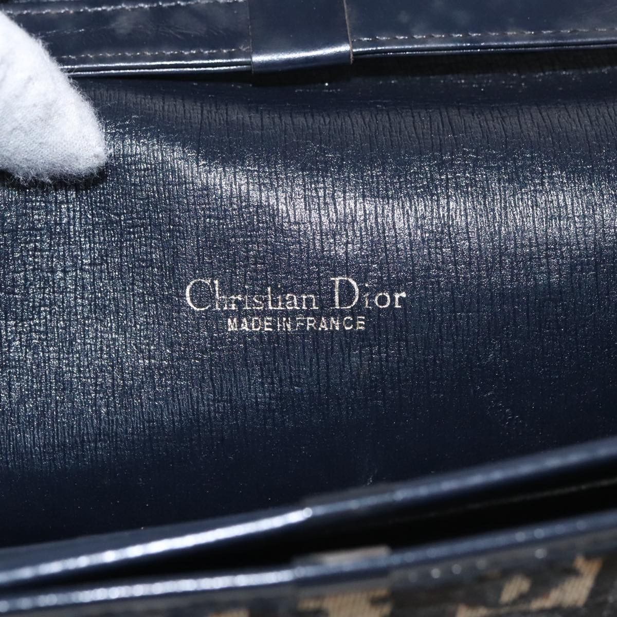 Dior Trotter Navy Canvas Shoulder Bag (Pre-Owned) Size ONE SIZE - 14 Thumbnail