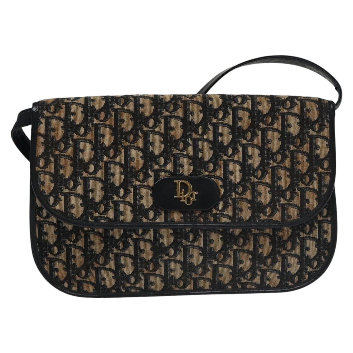 Dior Trotter Navy Canvas Shoulder Bag (Pre-Owned) Size ONE SIZE - 17 Thumbnail