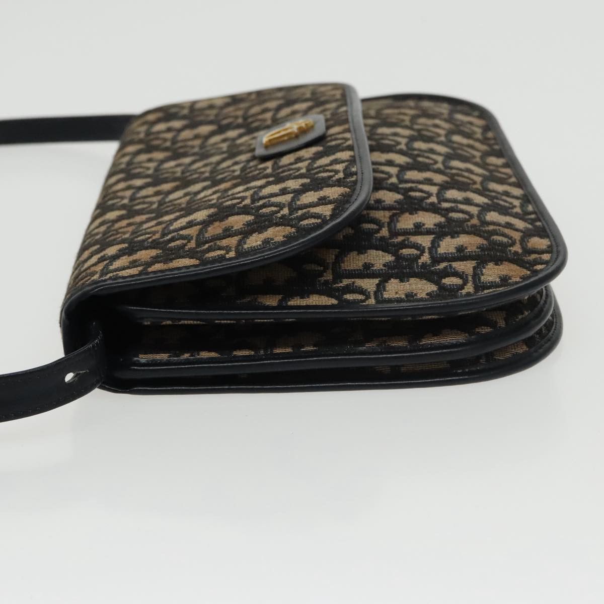 Dior Trotter Navy Canvas Shoulder Bag (Pre-Owned) Size ONE SIZE - 4 Thumbnail