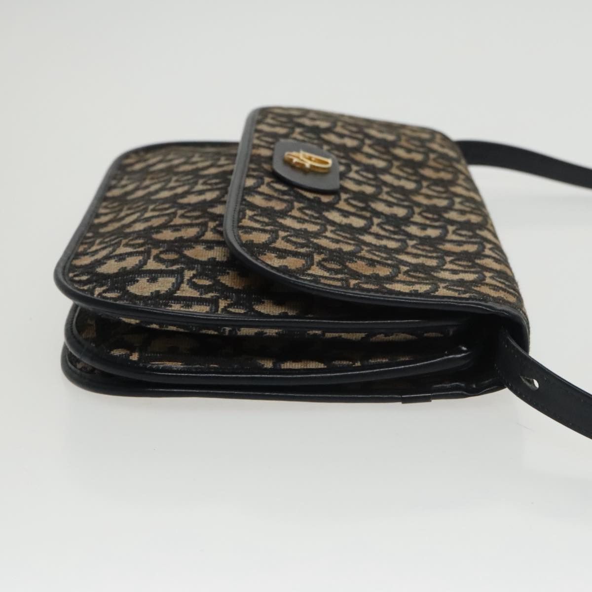 Dior Trotter Navy Canvas Shoulder Bag (Pre-Owned) Size ONE SIZE - 3 Thumbnail