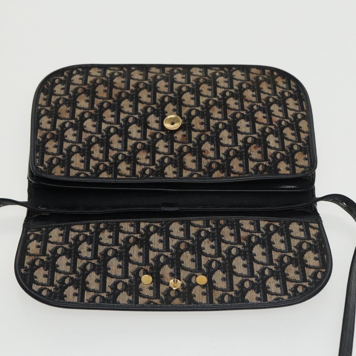 Dior Trotter Navy Canvas Shoulder Bag (Pre-Owned) Size ONE SIZE - 19 Thumbnail