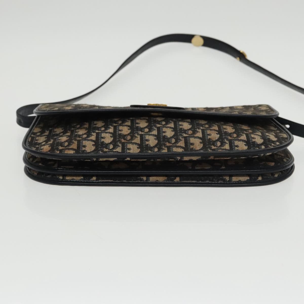 Dior Trotter Navy Canvas Shoulder Bag (Pre-Owned) Size ONE SIZE - 18 Thumbnail