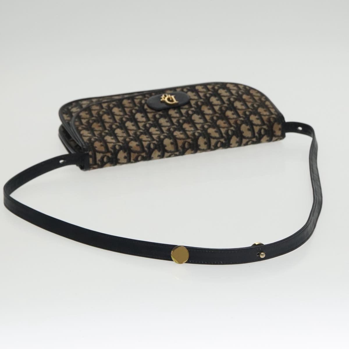 Dior Trotter Navy Canvas Shoulder Bag (Pre-Owned) Size ONE SIZE - 5 Thumbnail