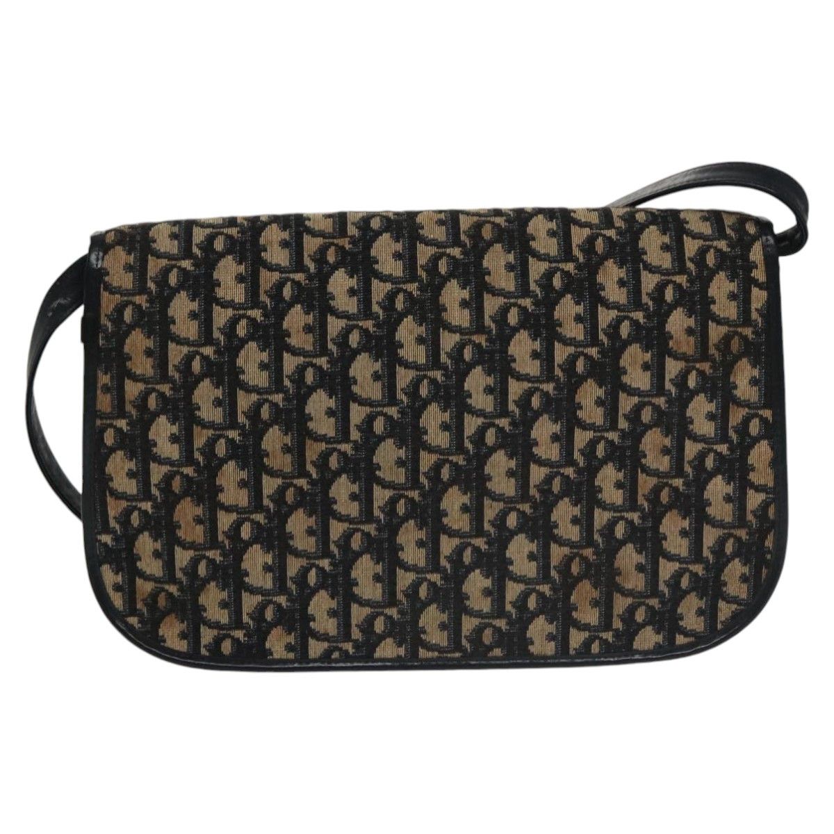 Dior Trotter Navy Canvas Shoulder Bag (Pre-Owned) Size ONE SIZE - 2 Thumbnail