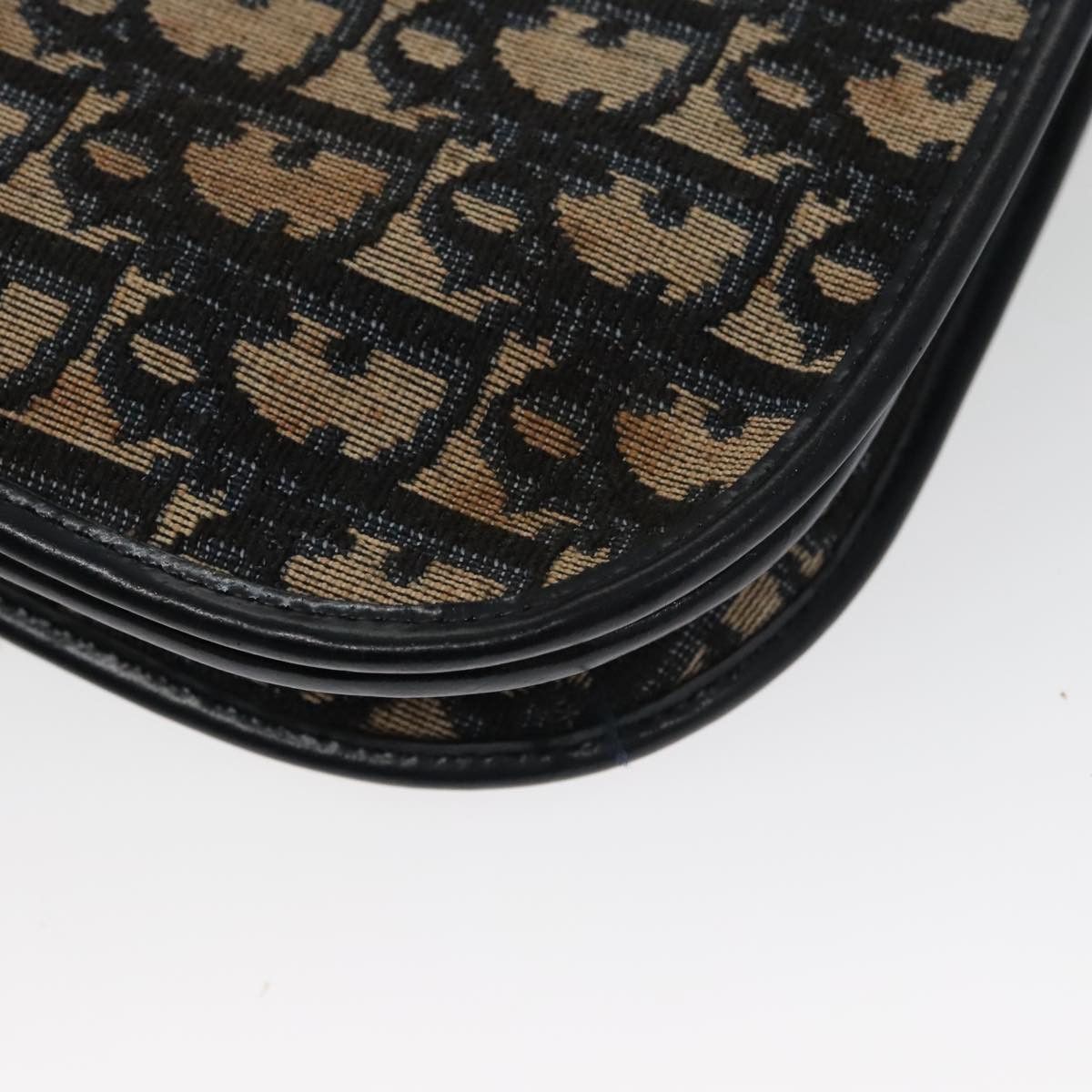 Dior Trotter Navy Canvas Shoulder Bag (Pre-Owned) Size ONE SIZE - 9 Thumbnail