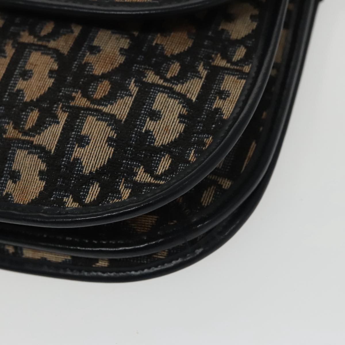 Dior Trotter Navy Canvas Shoulder Bag (Pre-Owned) Size ONE SIZE - 7 Thumbnail