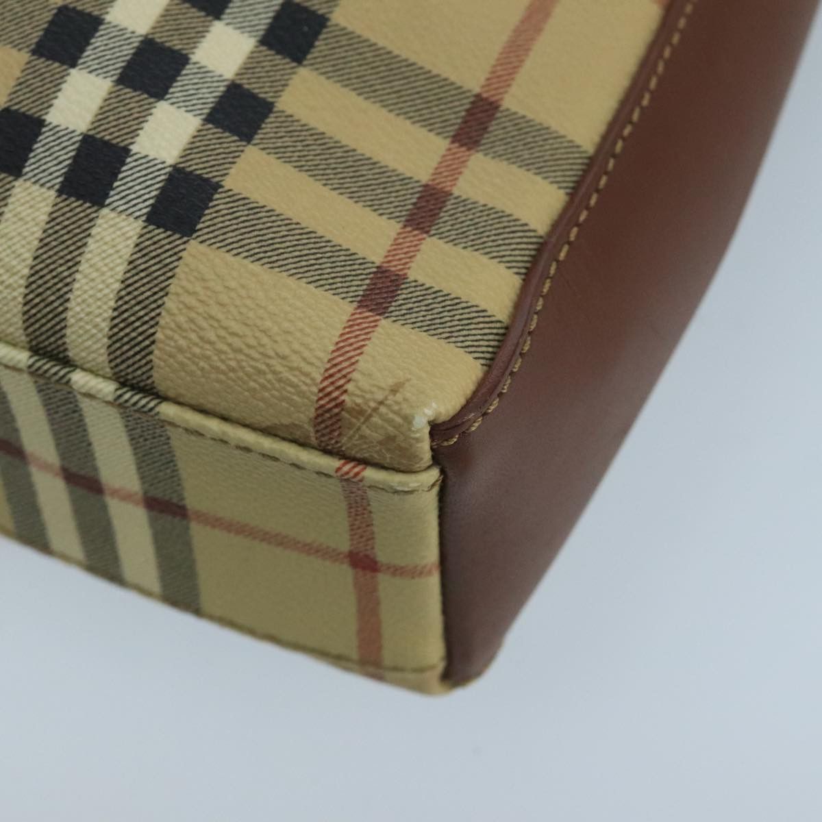 Burberry Nova Check Beige Canvas Shoulder Bag (Pre-Owned) Size ONE SIZE - 7 Thumbnail