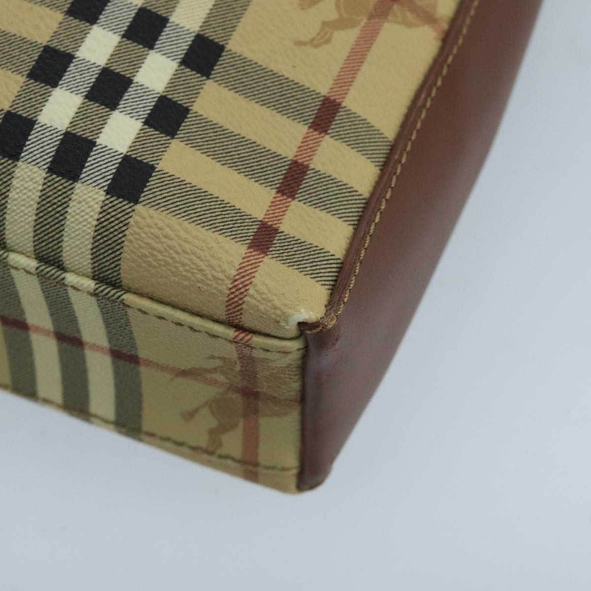Burberry Nova Check Beige Canvas Shoulder Bag (Pre-Owned) Size ONE SIZE - 9 Thumbnail