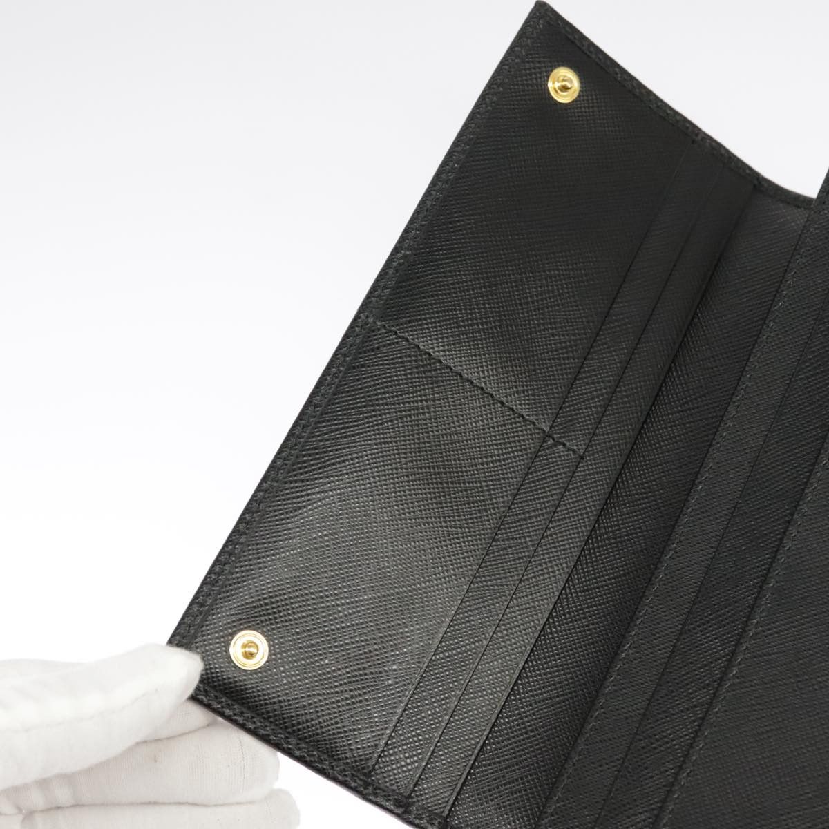 Prada Saffiano Black Leather Wallet (Pre-Owned) Size ONE SIZE - 16 Thumbnail