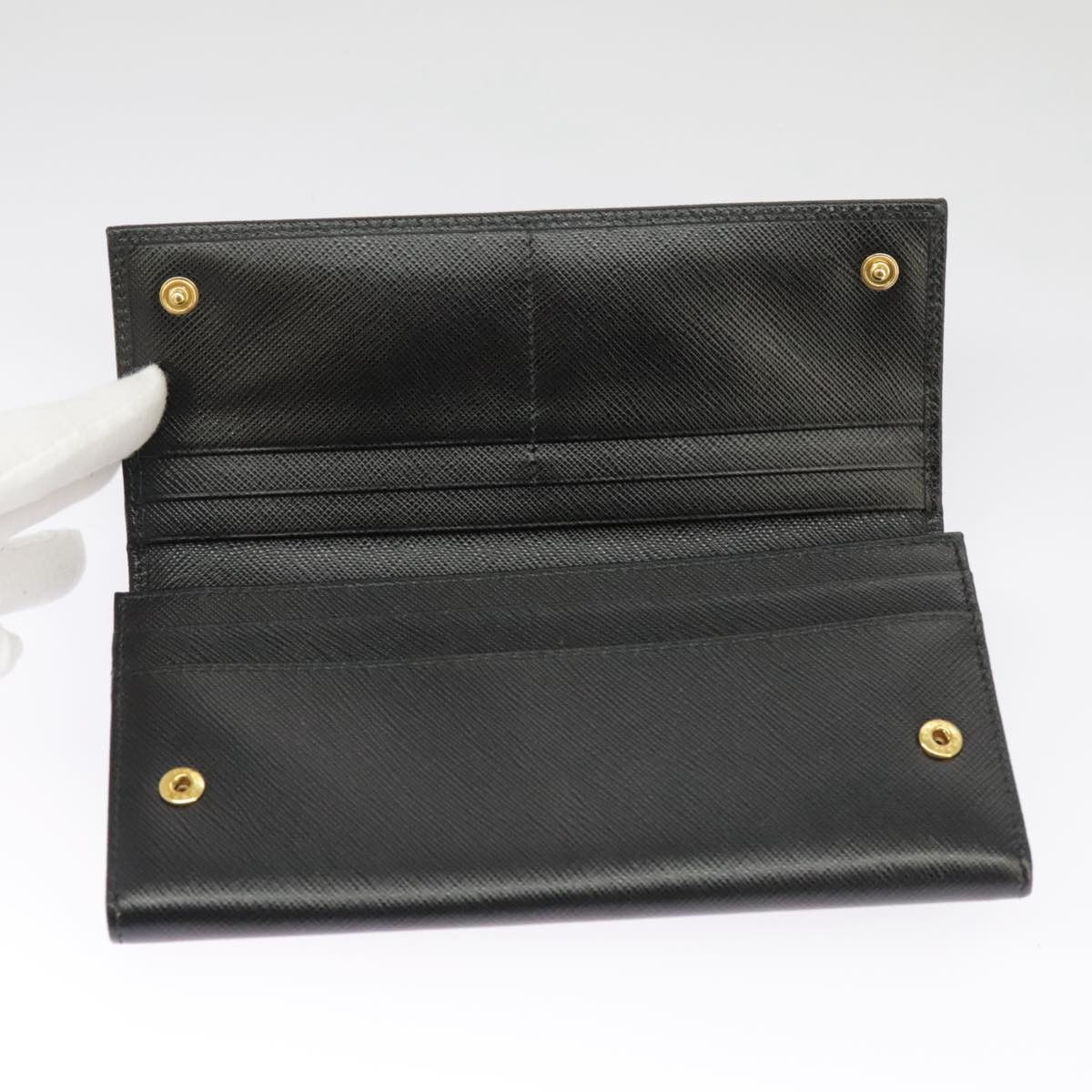 Prada Saffiano Black Leather Wallet (Pre-Owned) Size ONE SIZE - 13 Thumbnail