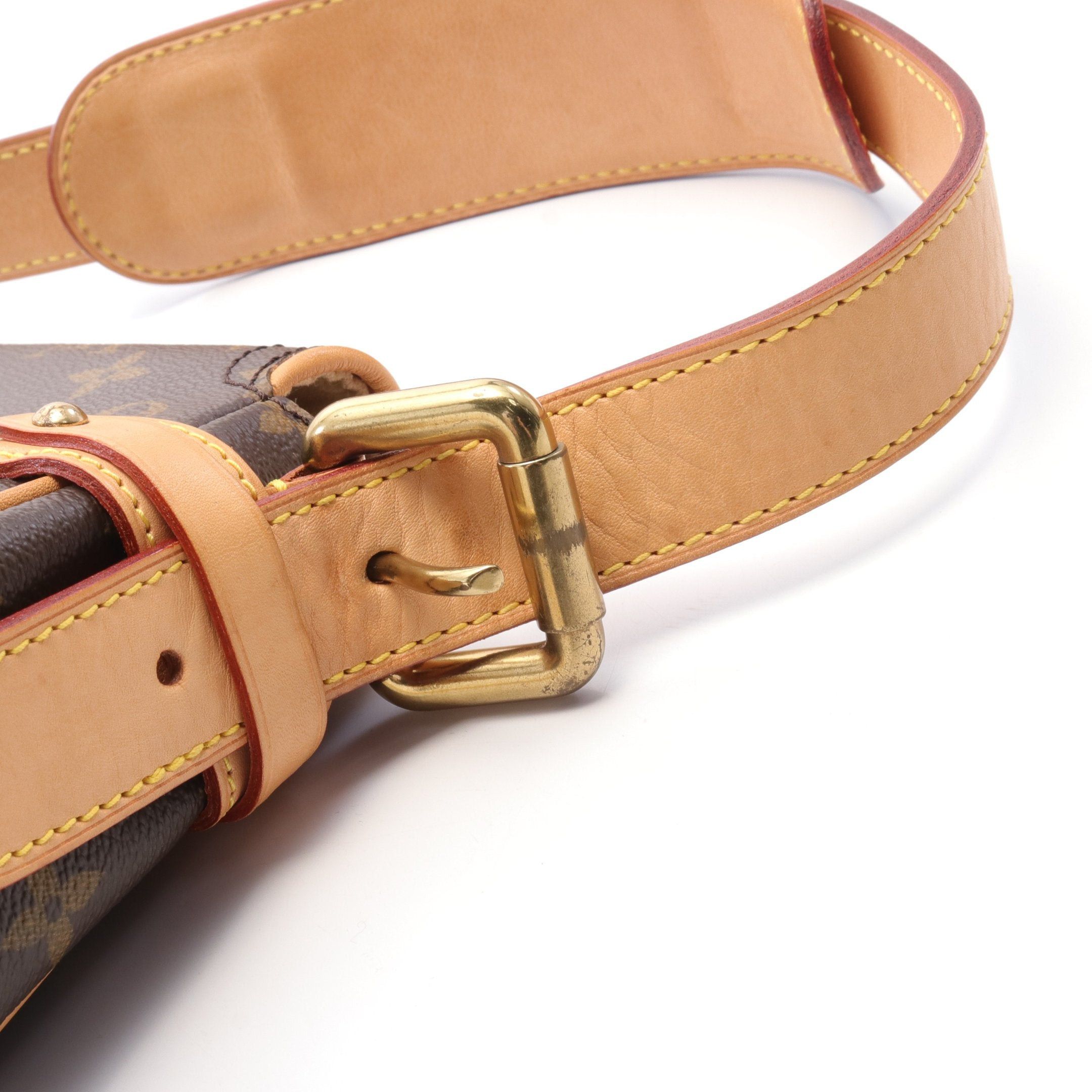 Louis Vuitton Louis Vuitton Hudson Pm Monogram Shoulder Bag Leather Brown Size ONE SIZE - 9 Thumbnail
