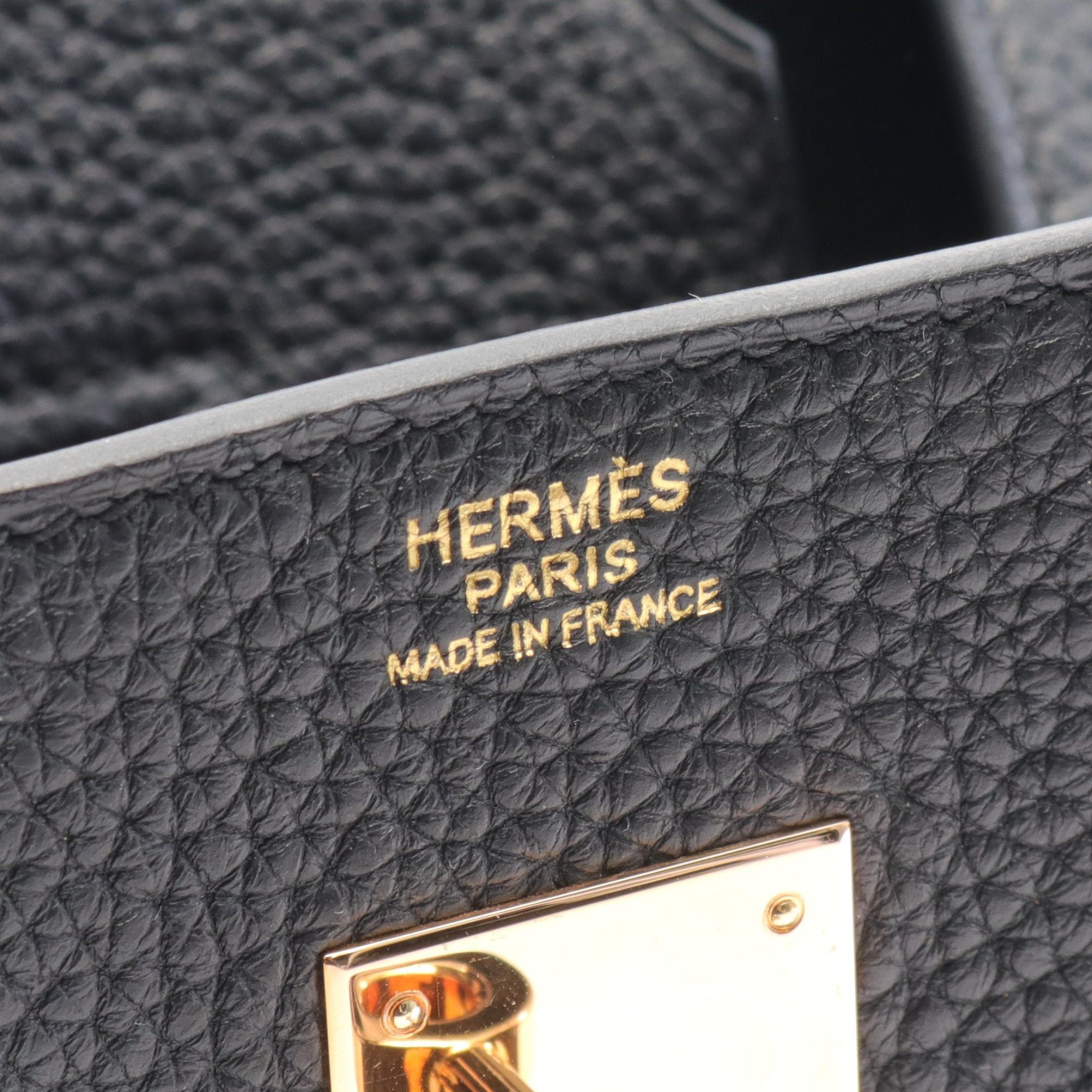 Hermes Hermes Birkin 30 Handbag Togo Black Gold Hardware D Stamp Size ONE SIZE - 4 Thumbnail