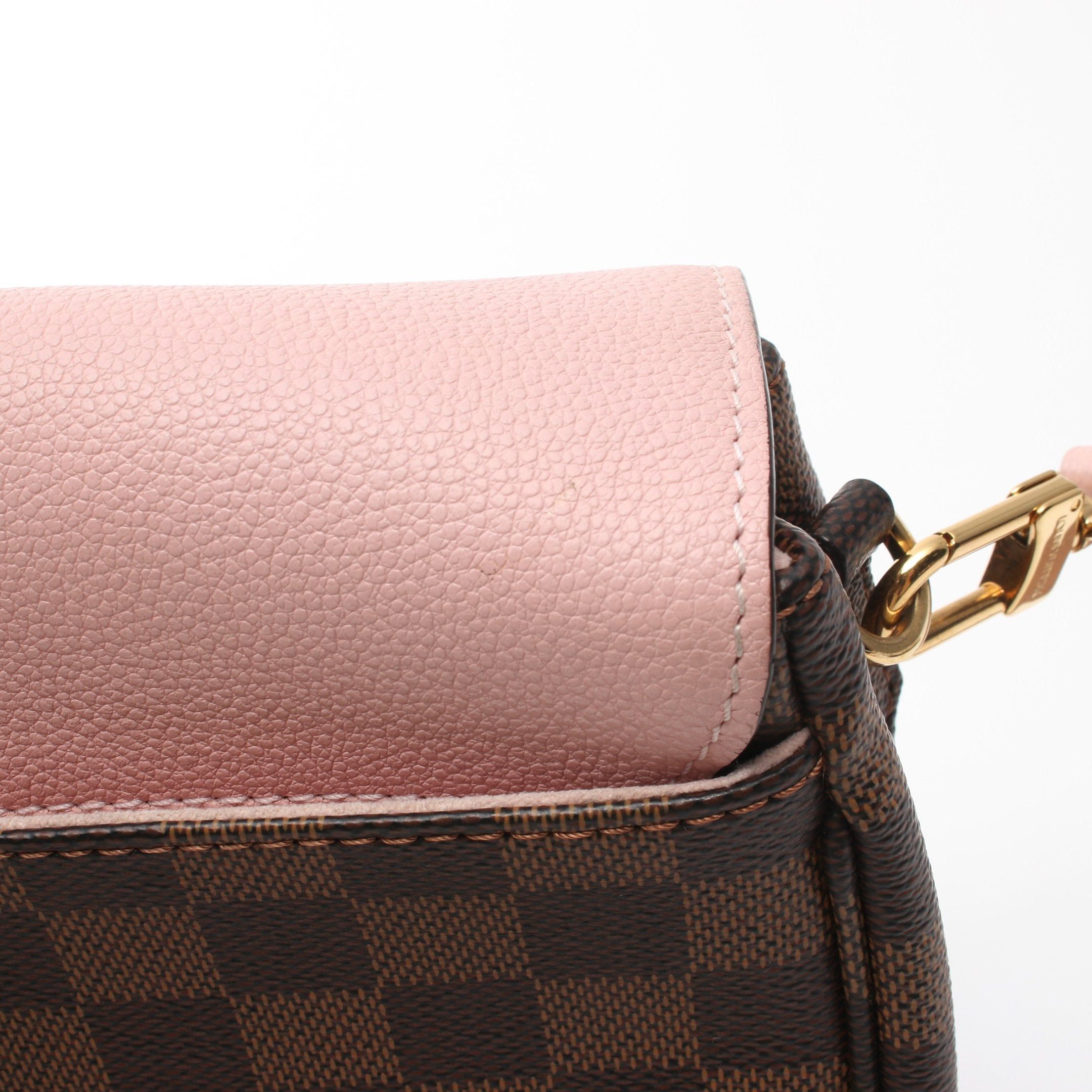 Louis Vuitton Louis Vuitton Clapton Damier Ebene Magnolia Shoulder Bag Leather Brown Pink Size ONE SIZE - 9 Thumbnail