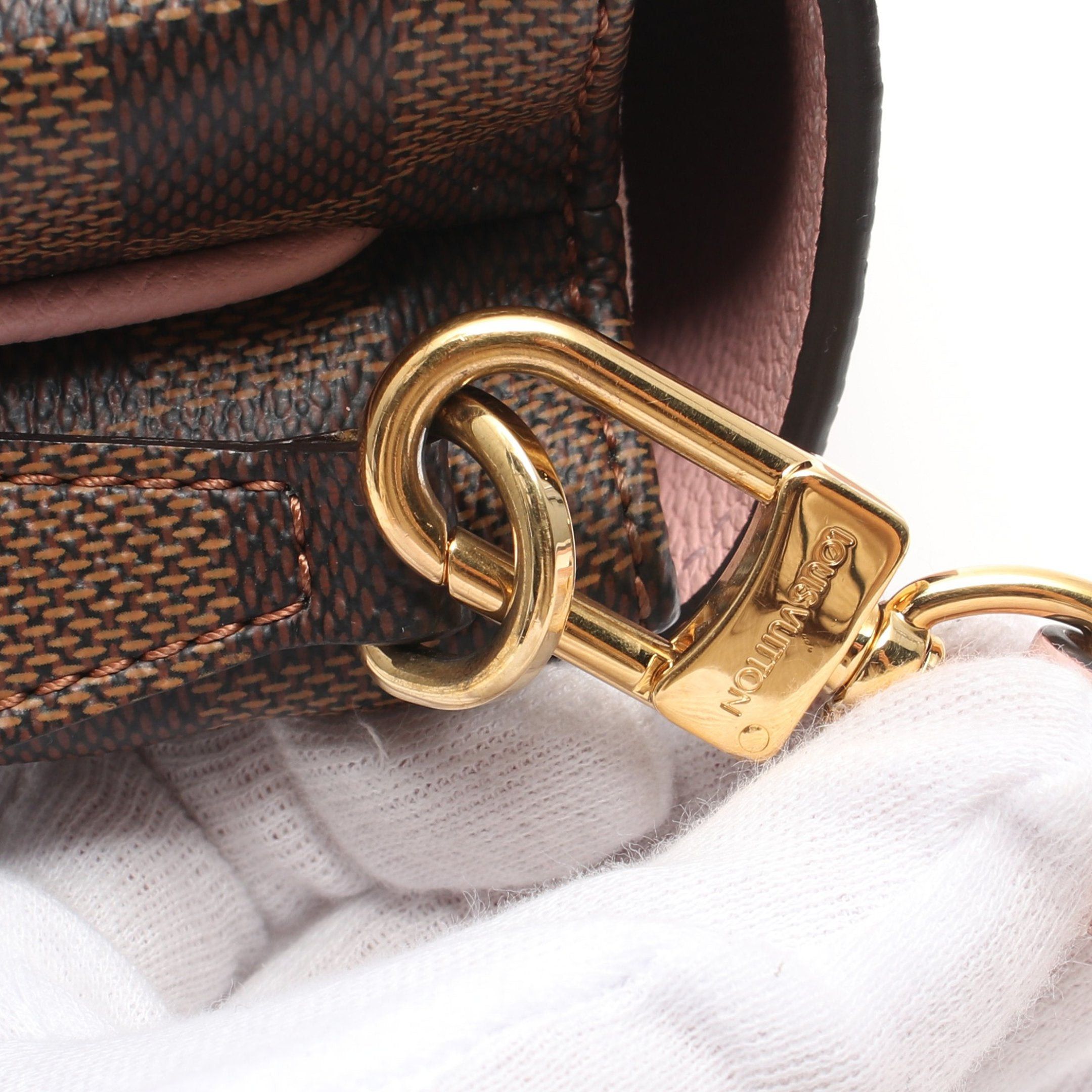 Louis Vuitton Louis Vuitton Clapton Damier Ebene Magnolia Shoulder Bag Leather Brown Pink Size ONE SIZE - 8 Thumbnail