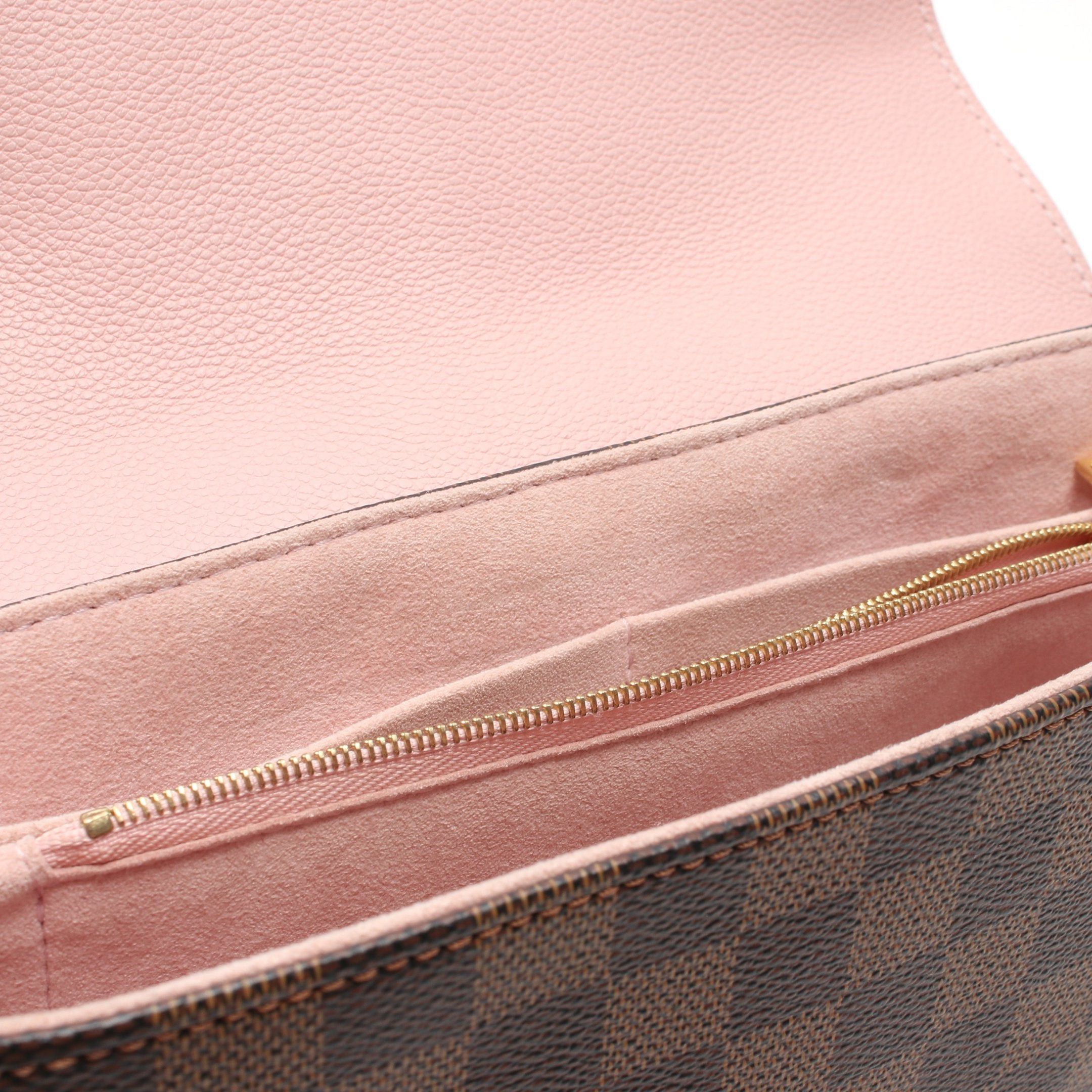 Louis Vuitton Louis Vuitton Clapton Damier Ebene Magnolia Shoulder Bag Leather Brown Pink Size ONE SIZE - 6 Thumbnail