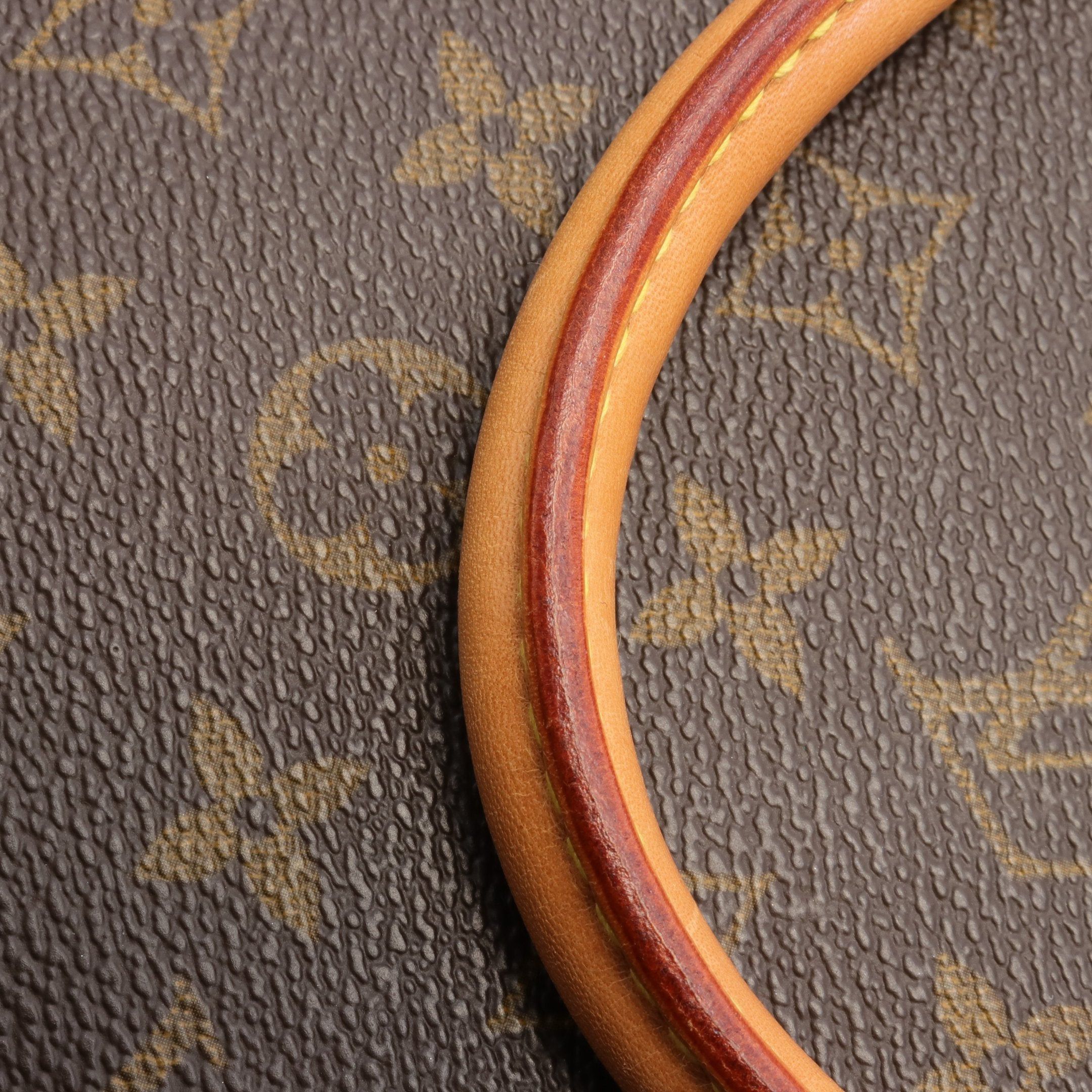 Louis Vuitton Louis Vuitton Sac Plat Monogram Handbag Tote Bag Leather Brown Size ONE SIZE - 9 Thumbnail