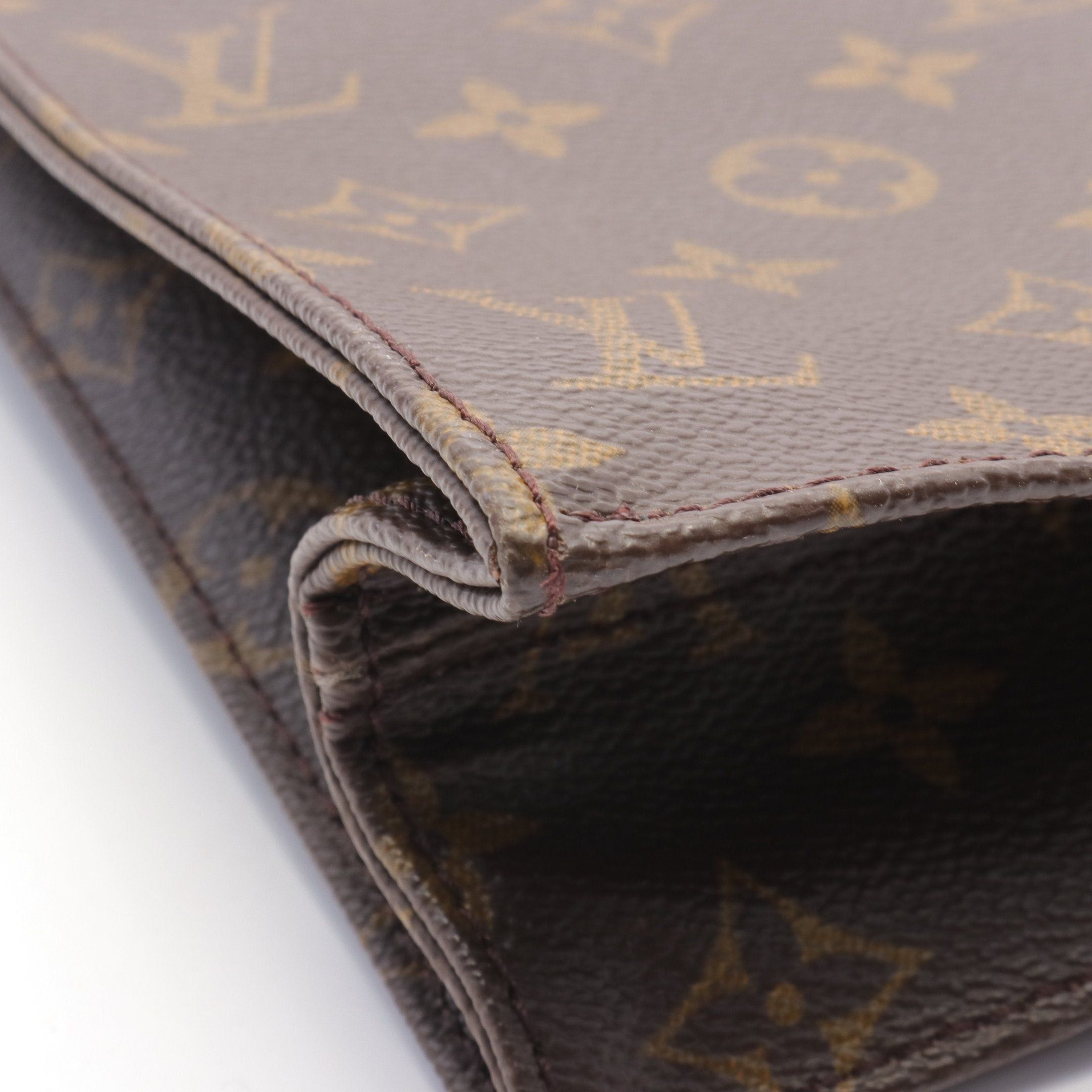 Louis Vuitton Louis Vuitton Sac Plat Monogram Handbag Tote Bag Leather Brown Size ONE SIZE - 8 Thumbnail