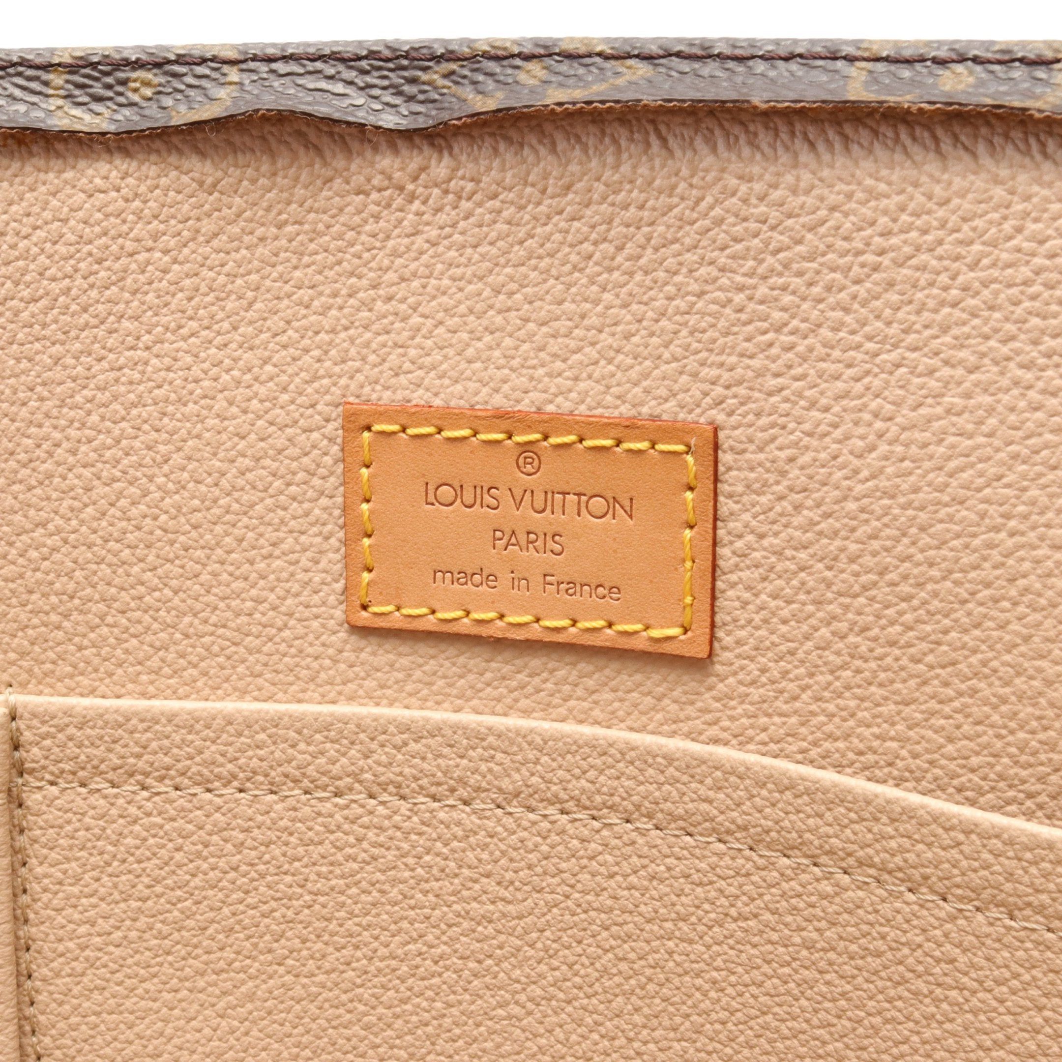 Louis Vuitton Louis Vuitton Sac Plat Monogram Handbag Tote Bag Leather Brown Size ONE SIZE - 4 Thumbnail
