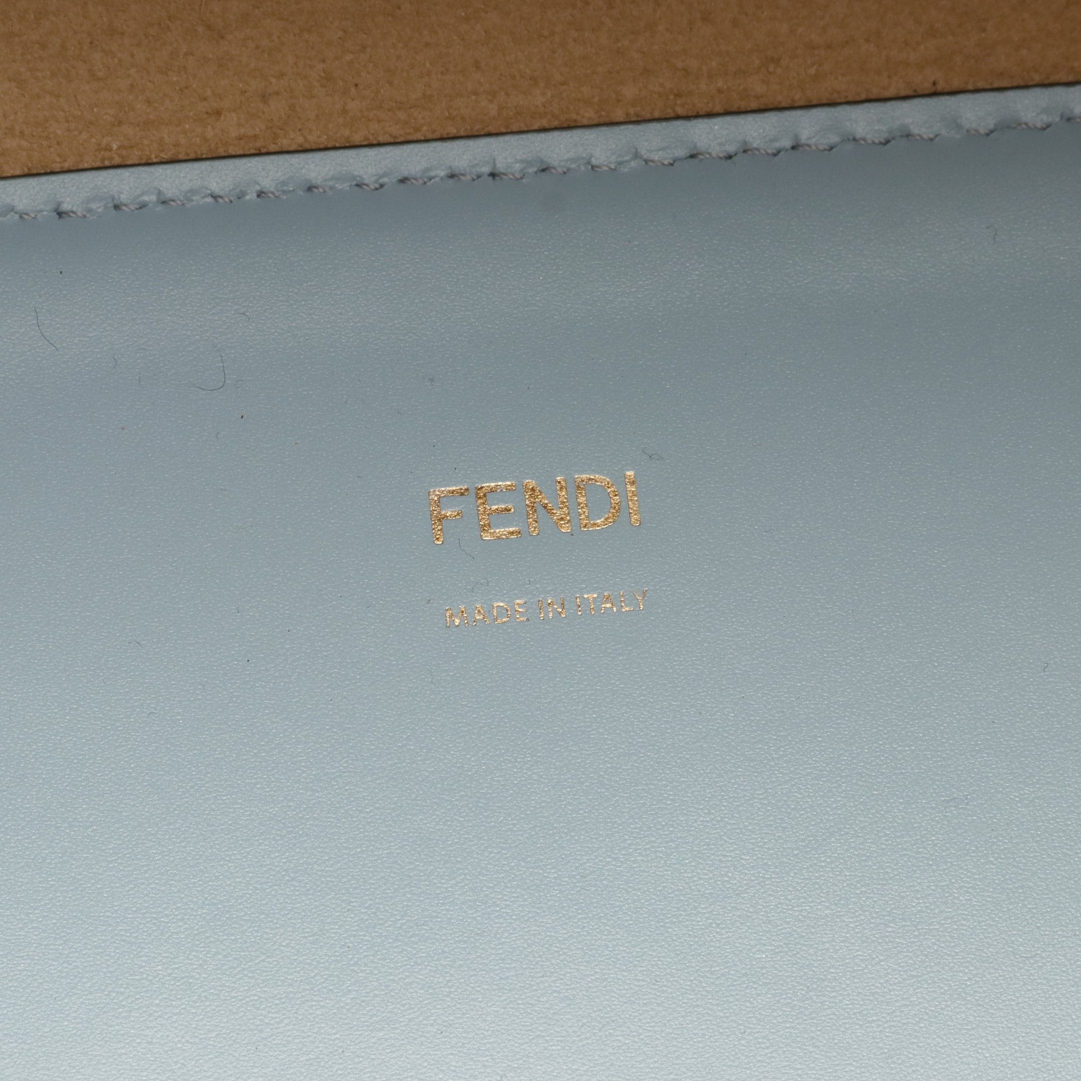 Fendi Fendi Sunshine Medium Handbag Tote Bag Leather Light Blue Size ONE SIZE - 4 Thumbnail
