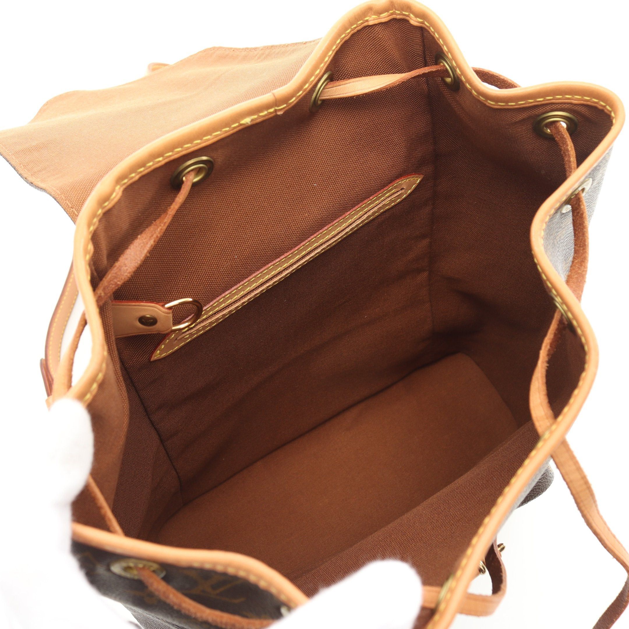 Louis Vuitton Louis Vuitton Montsouris Mm Monogram Backpack Rucksack Leather Brown Size ONE SIZE - 3 Thumbnail